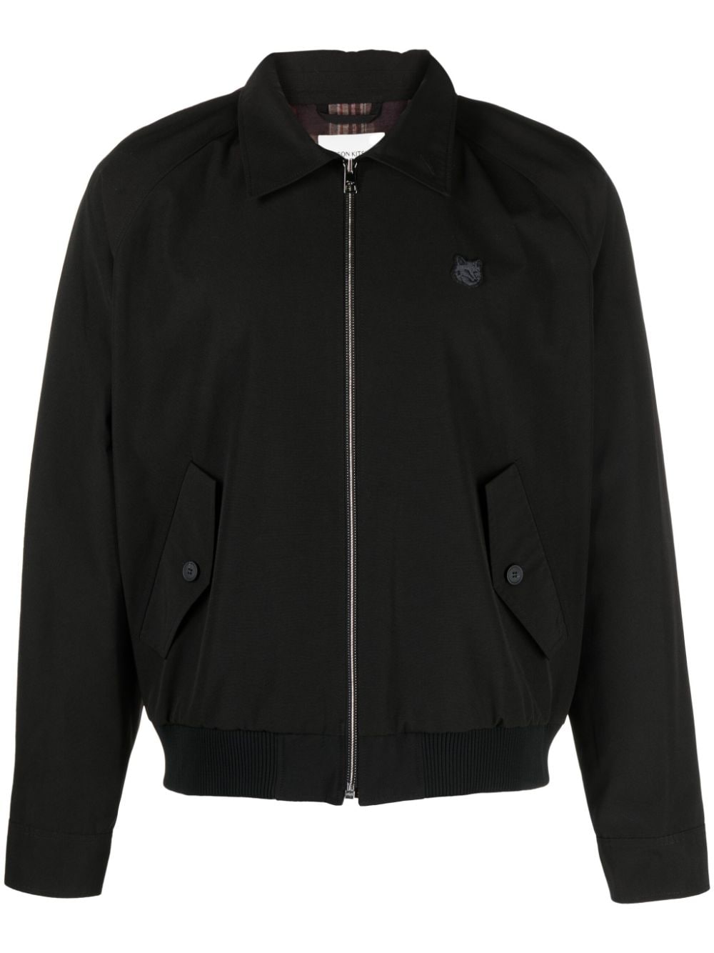 MAISON KITSUNÉ Fox Appliqué Cotton Bomber Jacket