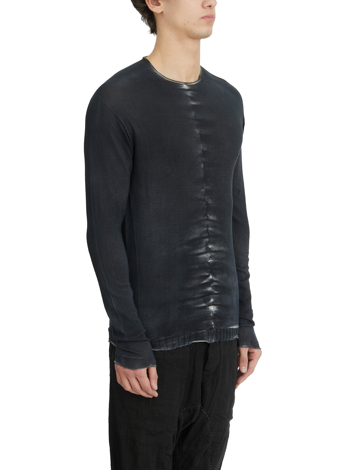 MD75 Men's Crew Neck Tie Dye Cotton Sweater - Size M