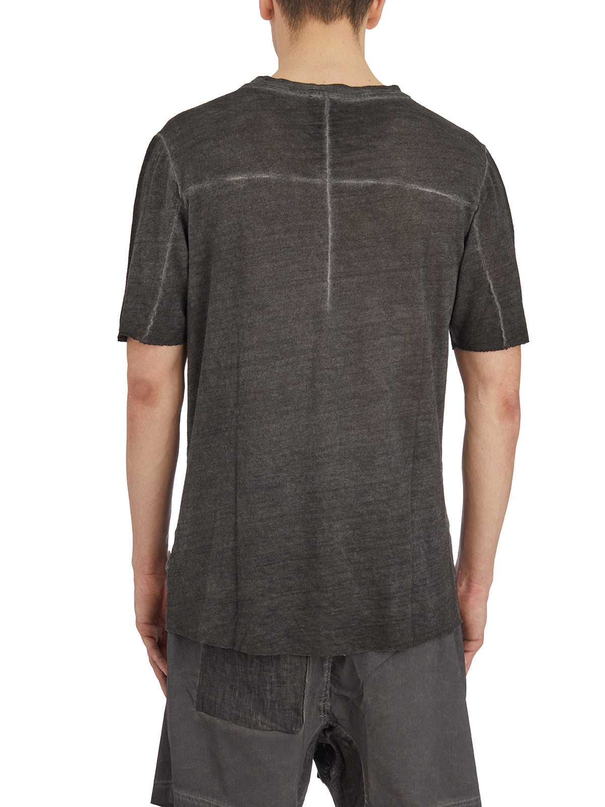 THOM KROM Regular Fit Linen and Viscose T-Shirt