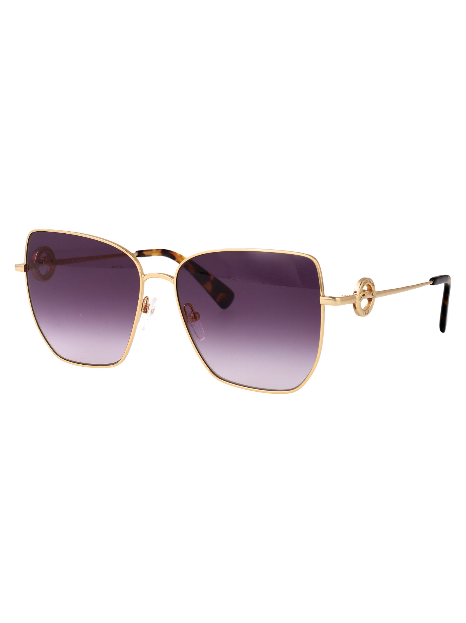 LONGCHAMP Gold Metal Sunglasses for Women - SS25