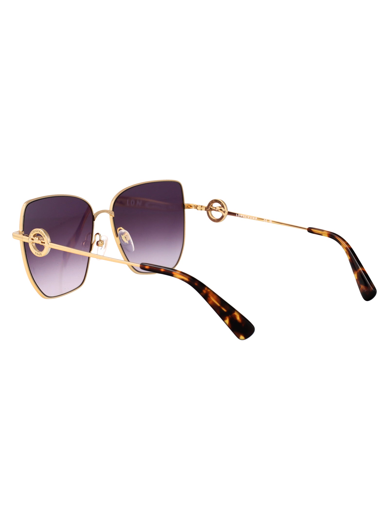 LONGCHAMP Gold Metal Sunglasses for Women - SS25