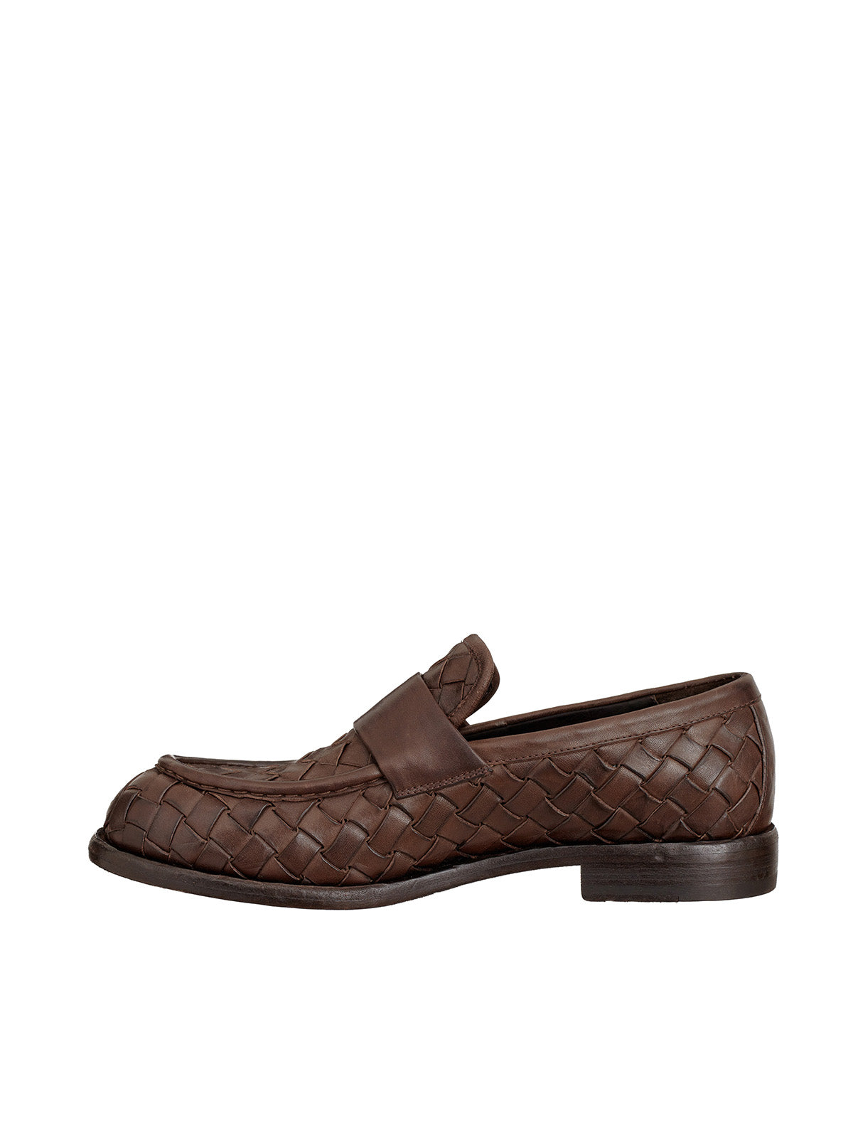 OFFICINE CREATIVE Rugged Woven Leather Moccasins for Men