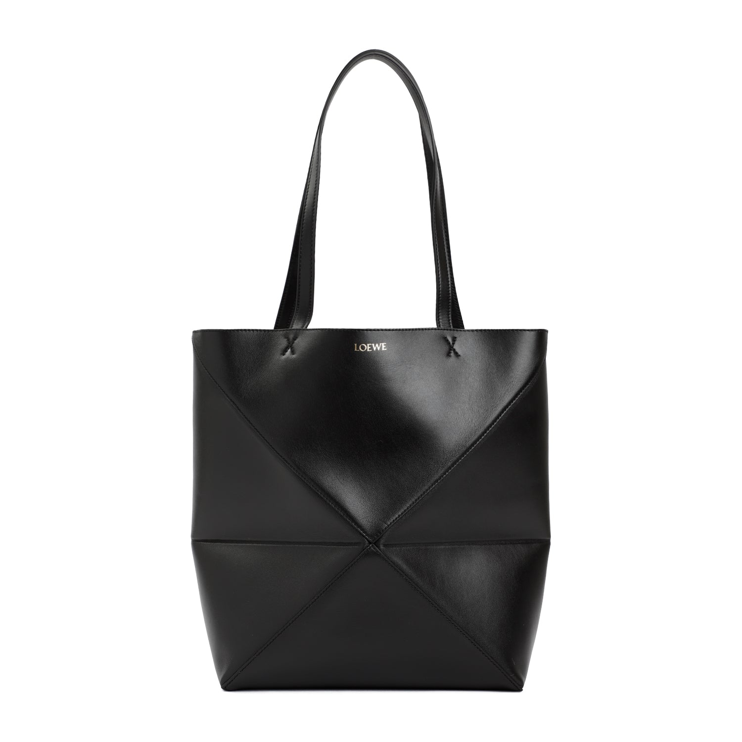 LOEWE Elegant Medium Tote Handbag with Unique Architectural Design
