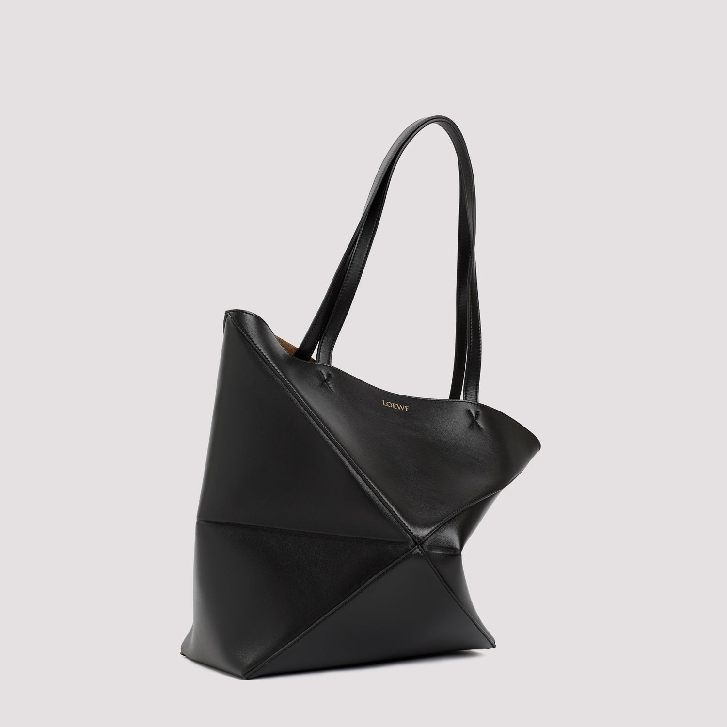 LOEWE Elegant Medium Tote Handbag with Unique Architectural Design