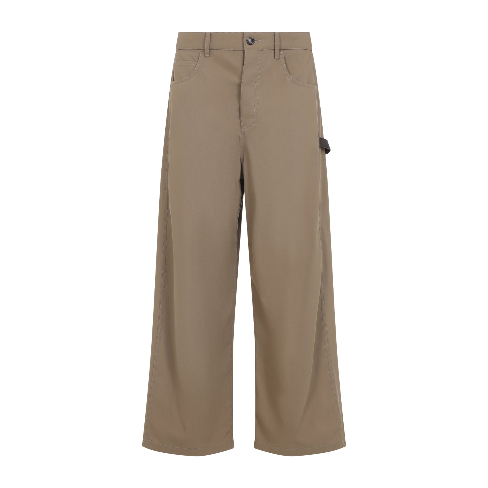 LOEWE Men's Soft Cotton Blend Trousers
