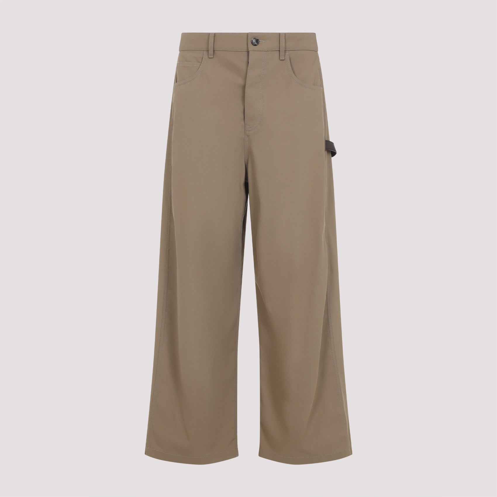 LOEWE Men's Soft Cotton Blend Trousers
