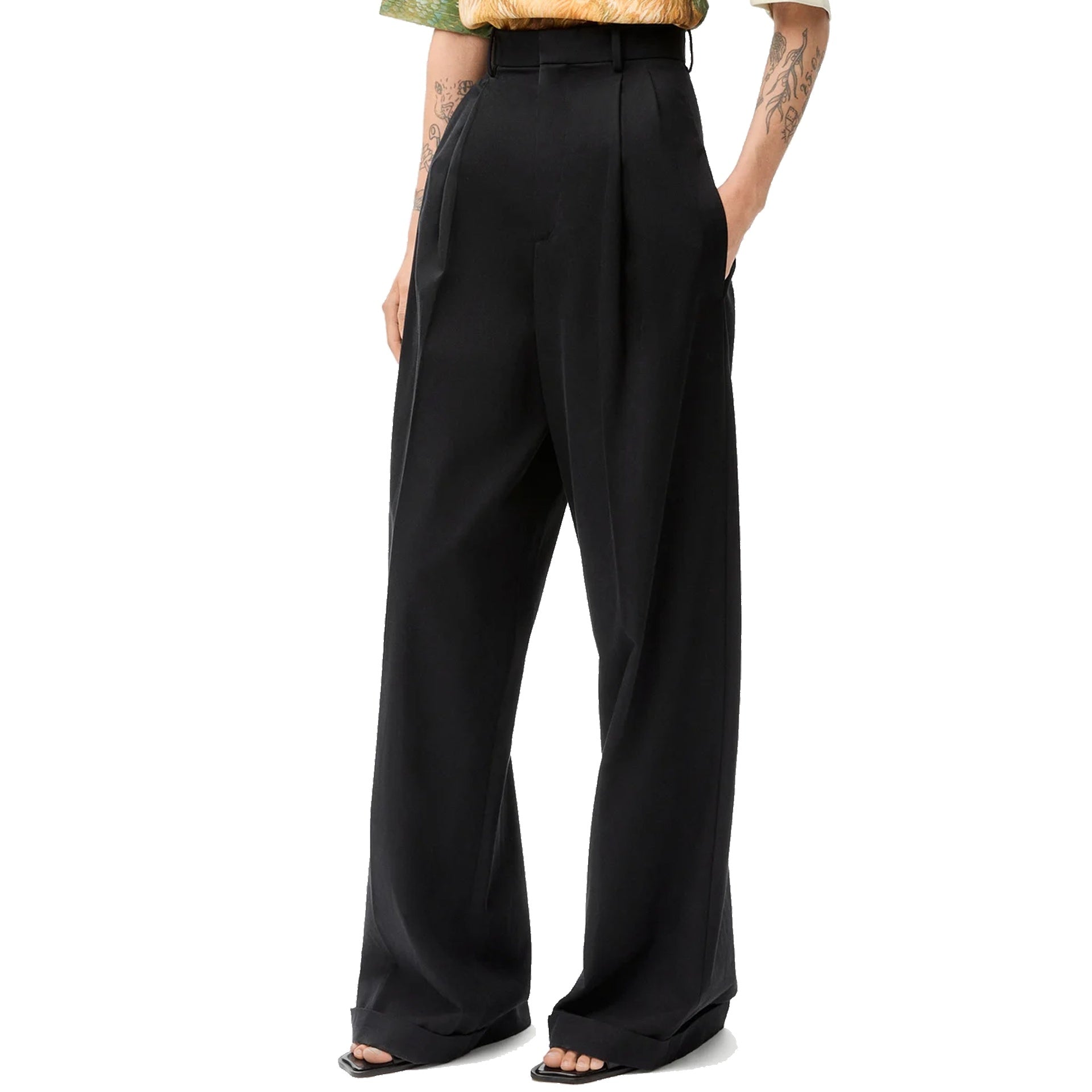 LOEWE Cotton and Silk Trousers for Women - Fall Winter 24/25