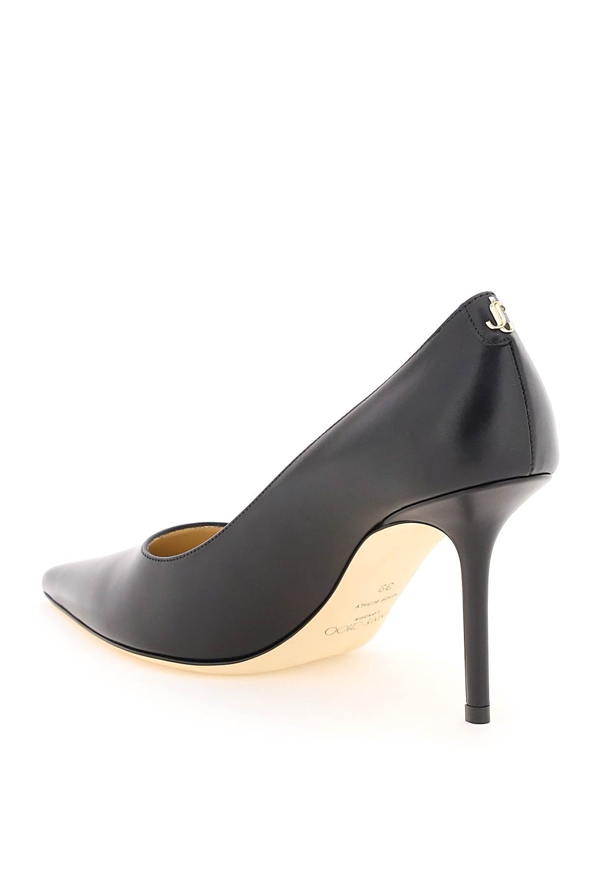 JIMMY CHOO Calfskin Pumps with Iconic JC Emblem