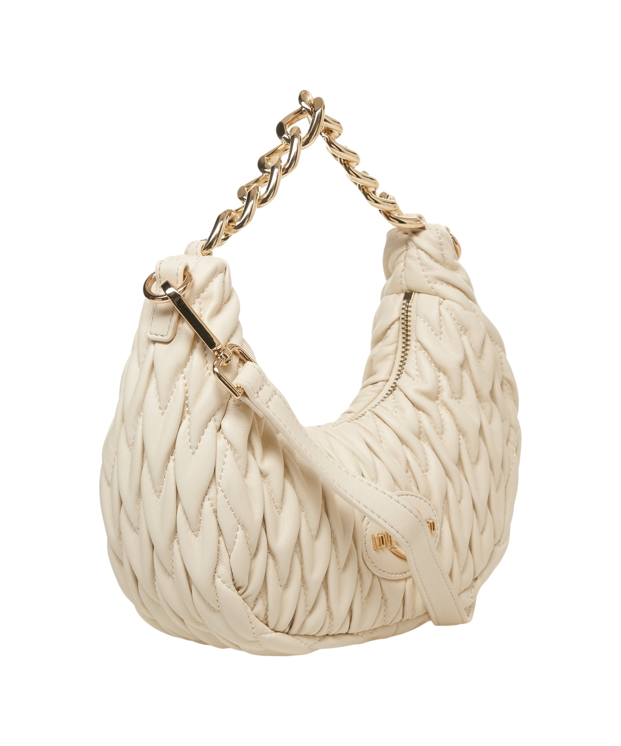 LOVE MOSCHINO Quilted Handbag with Heart Logo - 40 x 30 x 16 cm