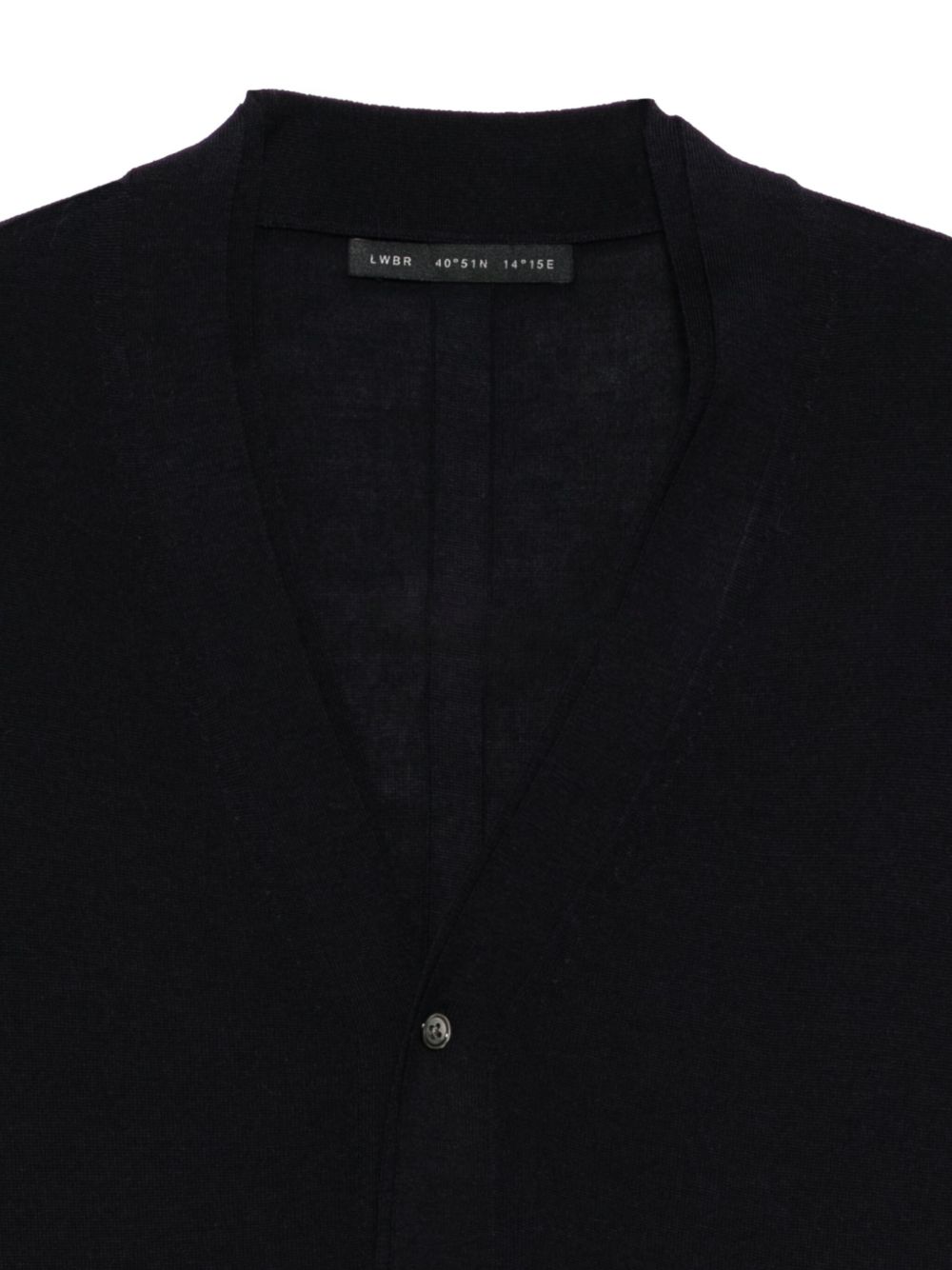 LOW BRAND Men's Extra-Fine Merino Wool Cardigan - Double-Collar Design