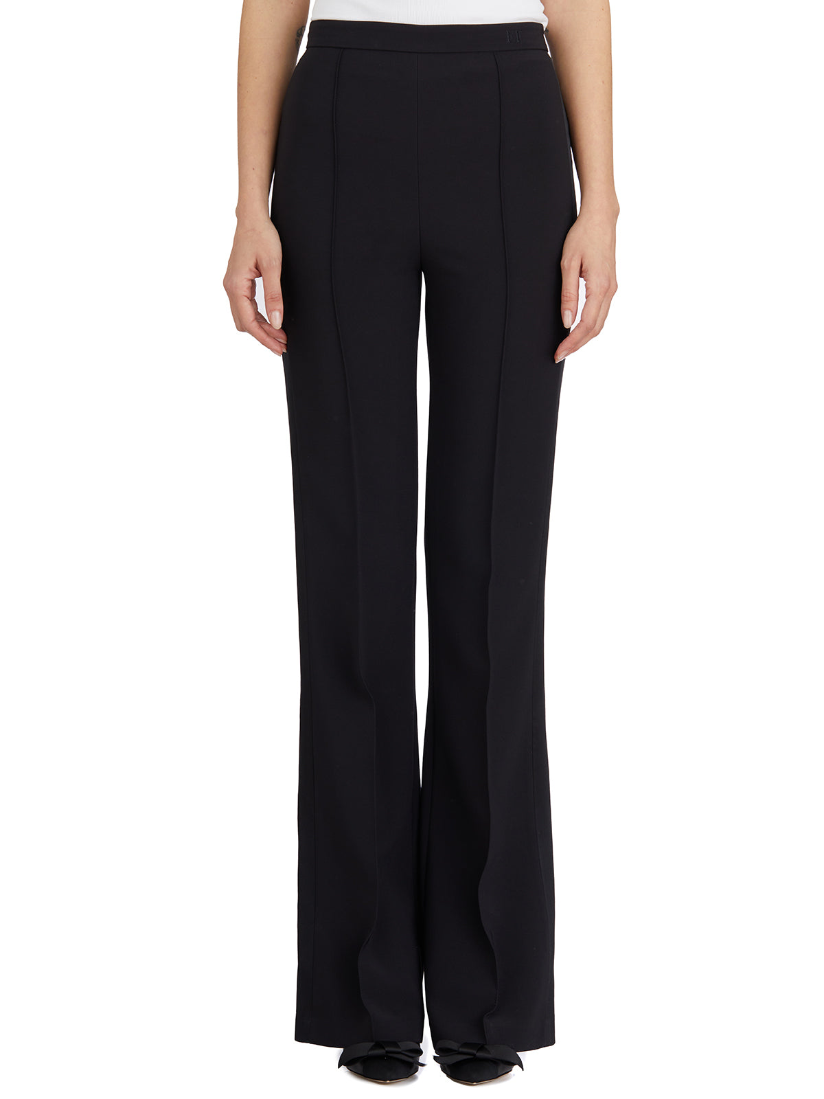 ELISABETTA FRANCHI Chic Crepe Palazzo Pants - Size 40