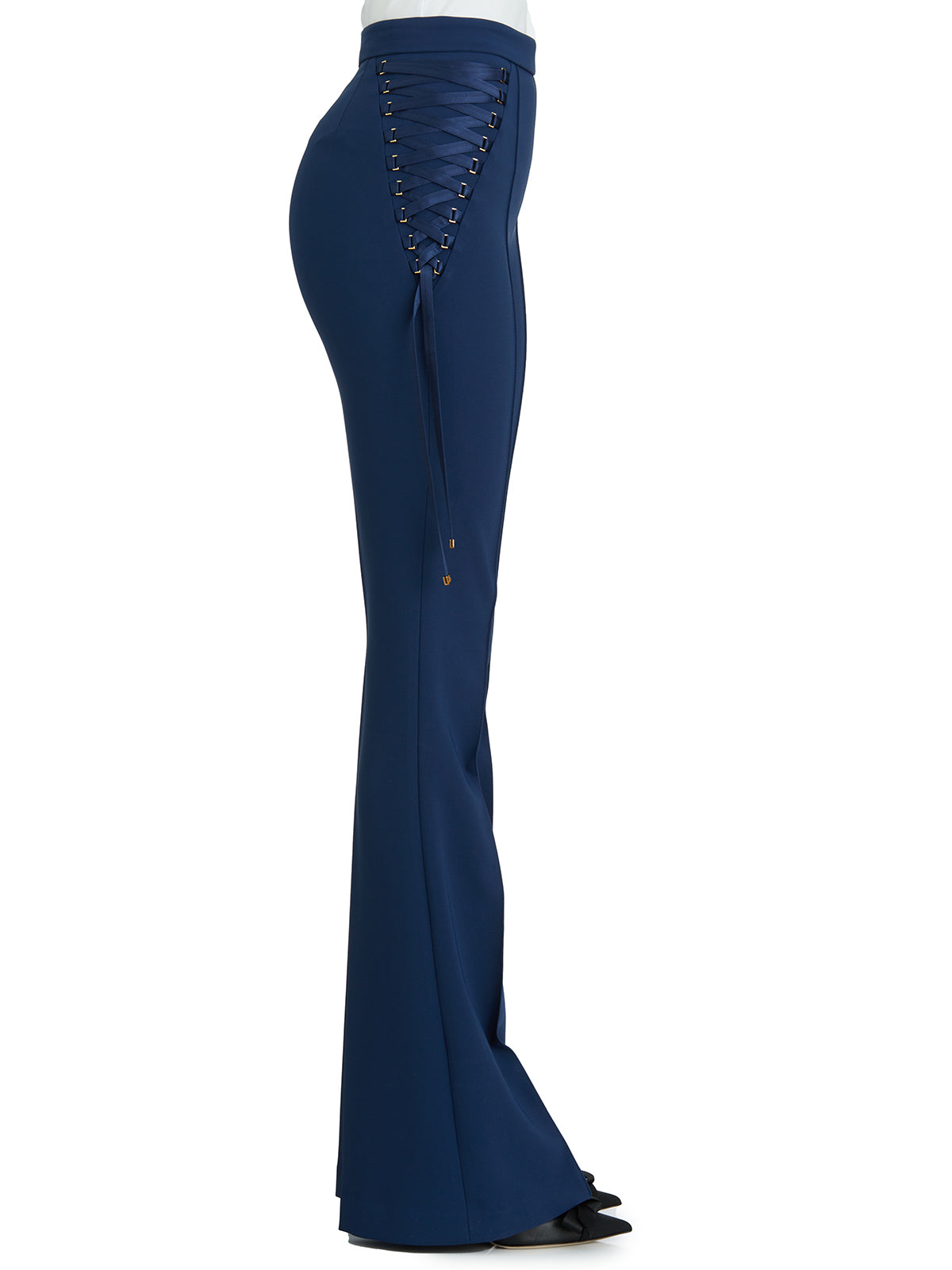 ELISABETTA FRANCHI Flared Pants with Lace - Size 40