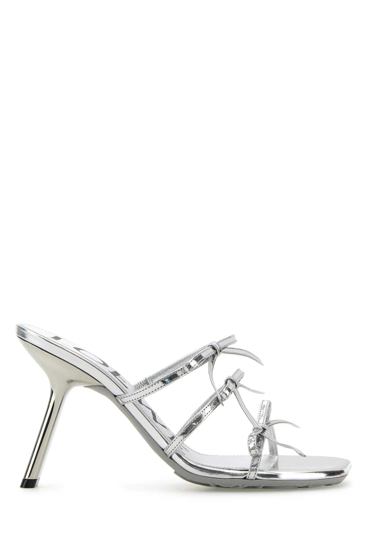 LOEWE Leather Petal Bow Sandal 90