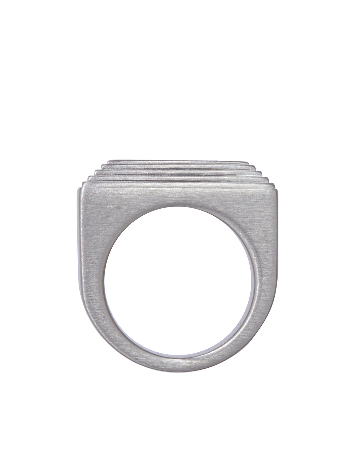 RICK OWENS Etched Beveled Ring - Multiple Sizes Available