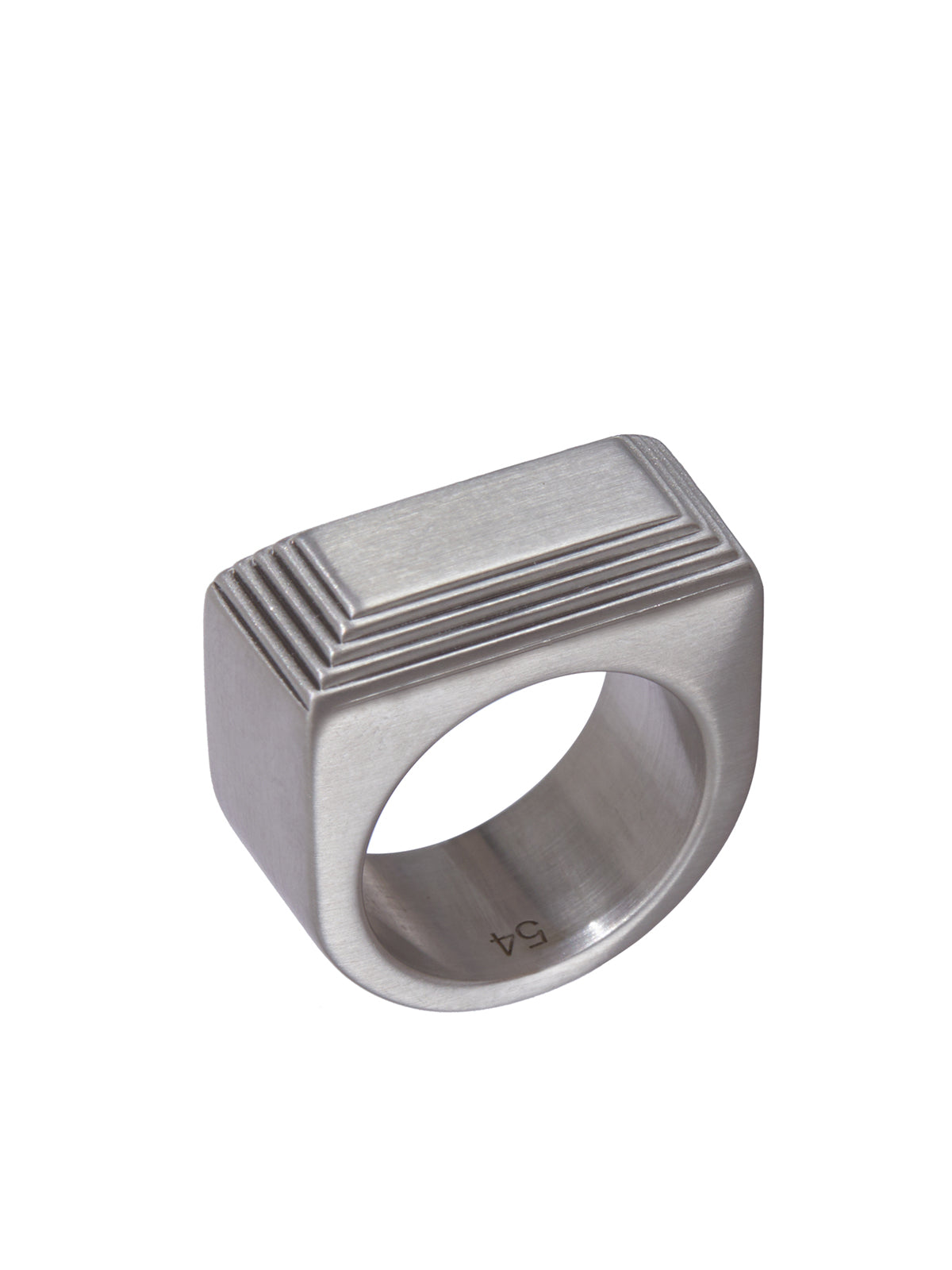 RICK OWENS Etched Beveled Ring - Multiple Sizes Available