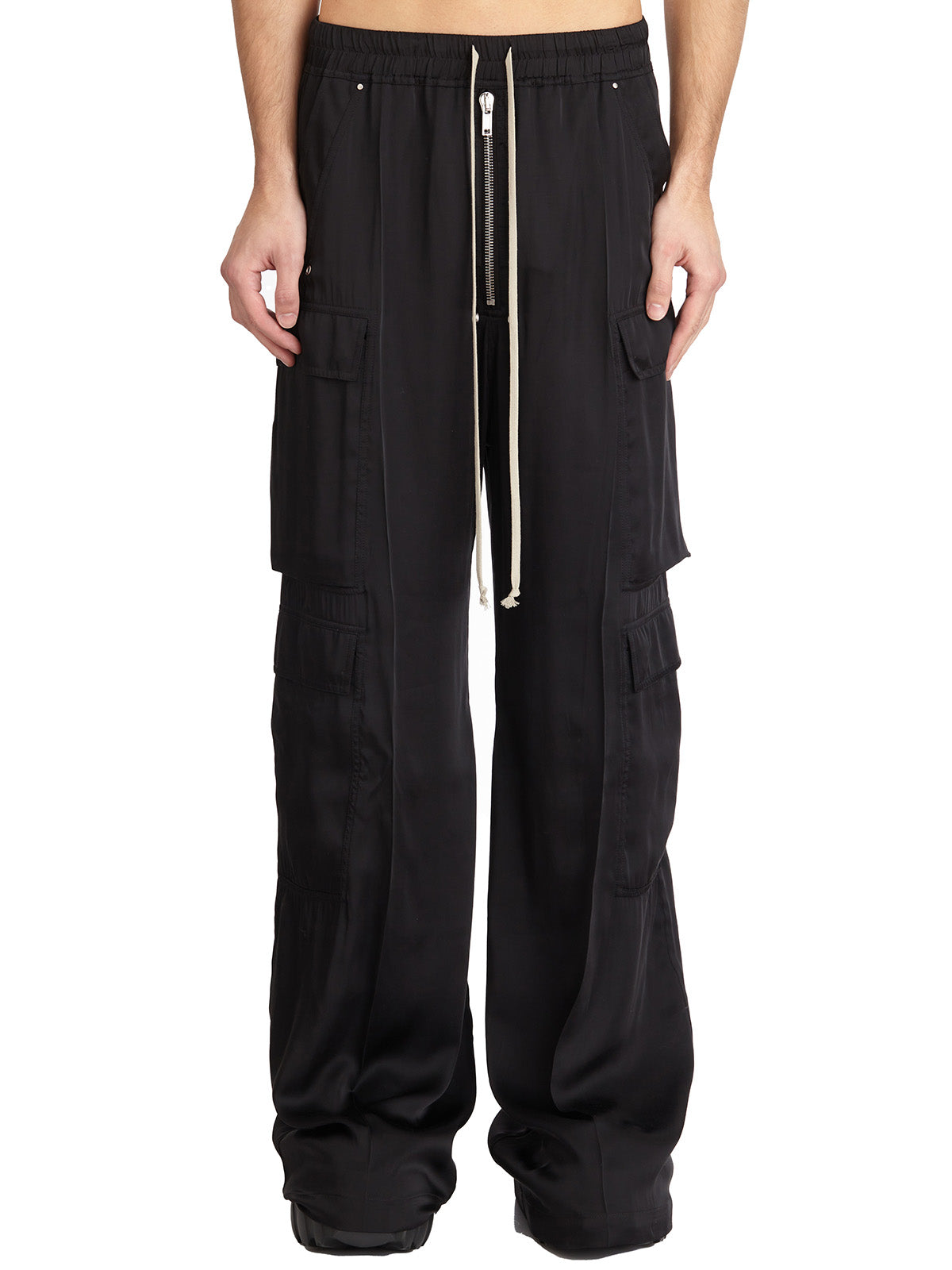 RICK OWENS Cargo Trousers with Drawstring for Men - SS25