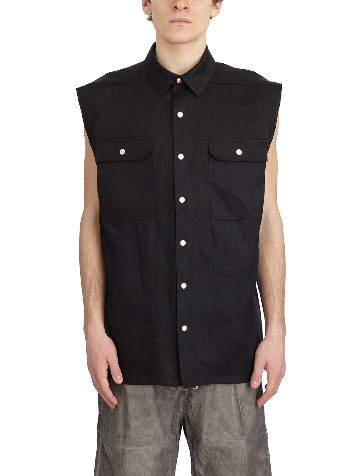 RICK OWENS Jumbo Sleeveless Outer Shirt - Size 50