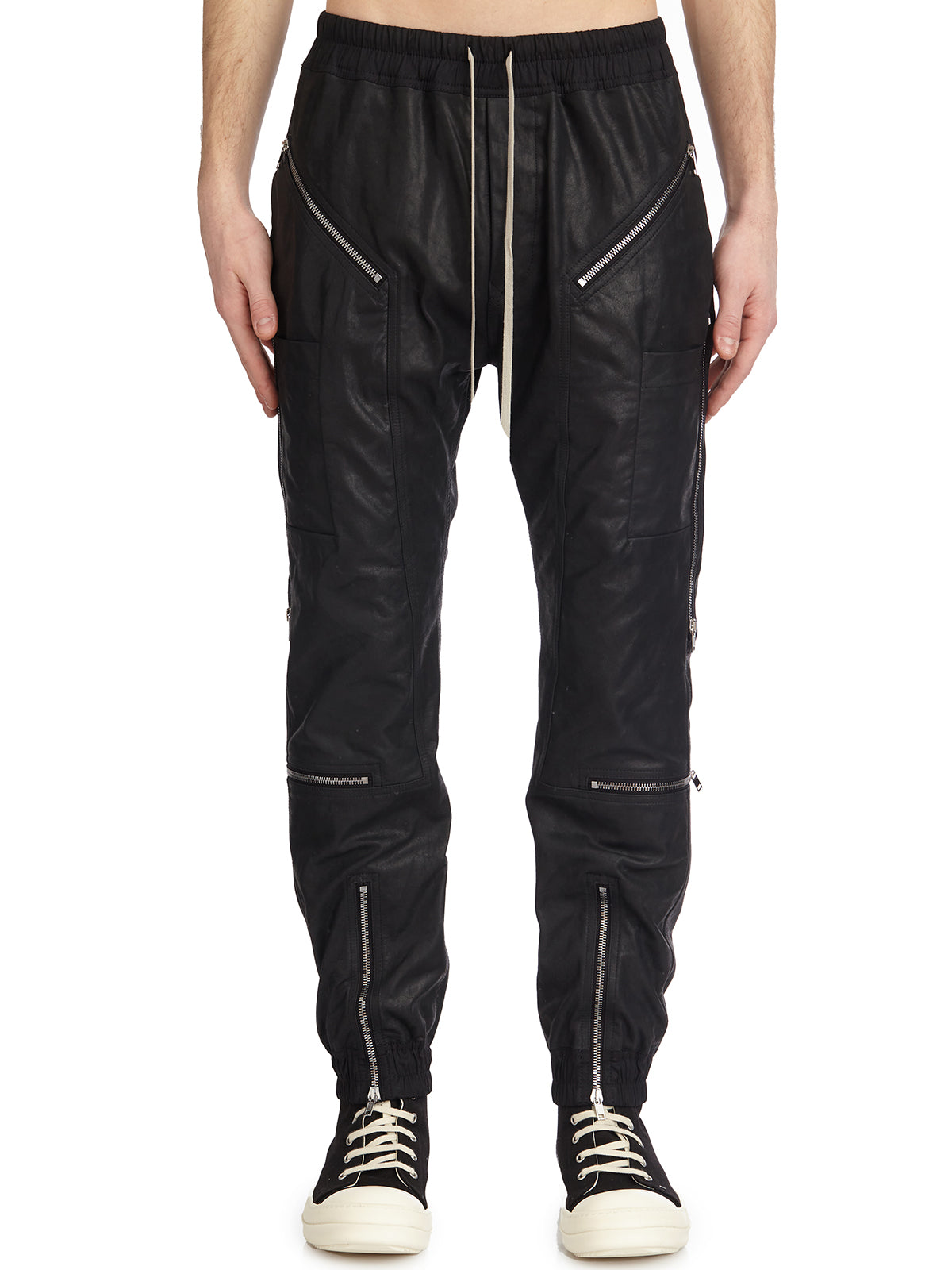 RICK OWENS Headon Joggers 48 - Stylish Leather Trousers for Men