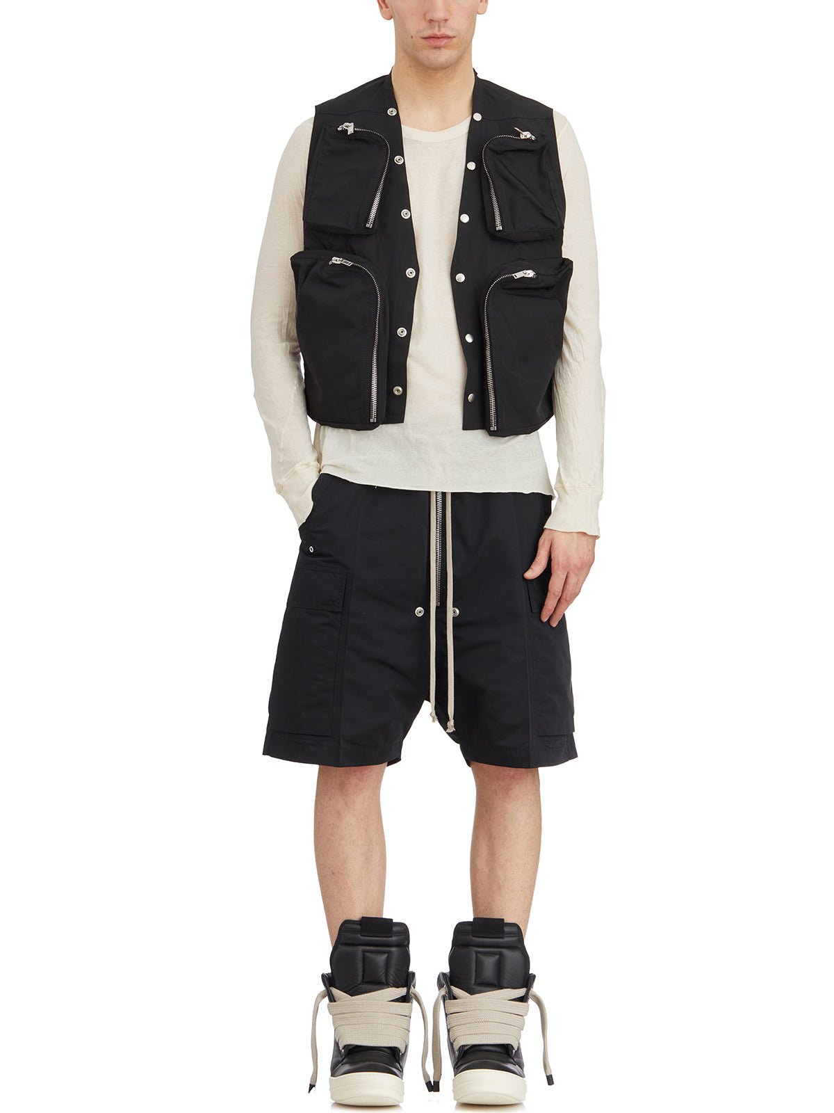 RICK OWENS Men's Cargo Vest Size 48