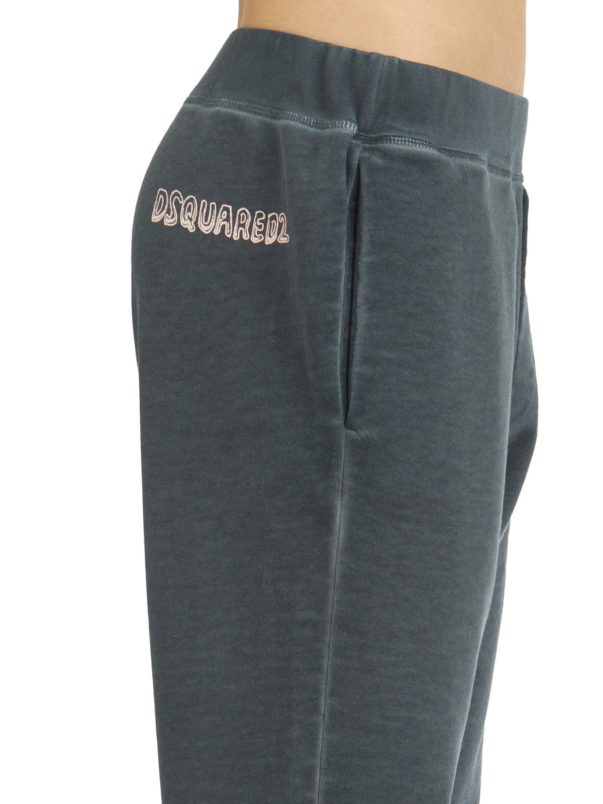 DSQUARED2 Men's Cotton Gym Pants with Side Pockets and Logo - Size M