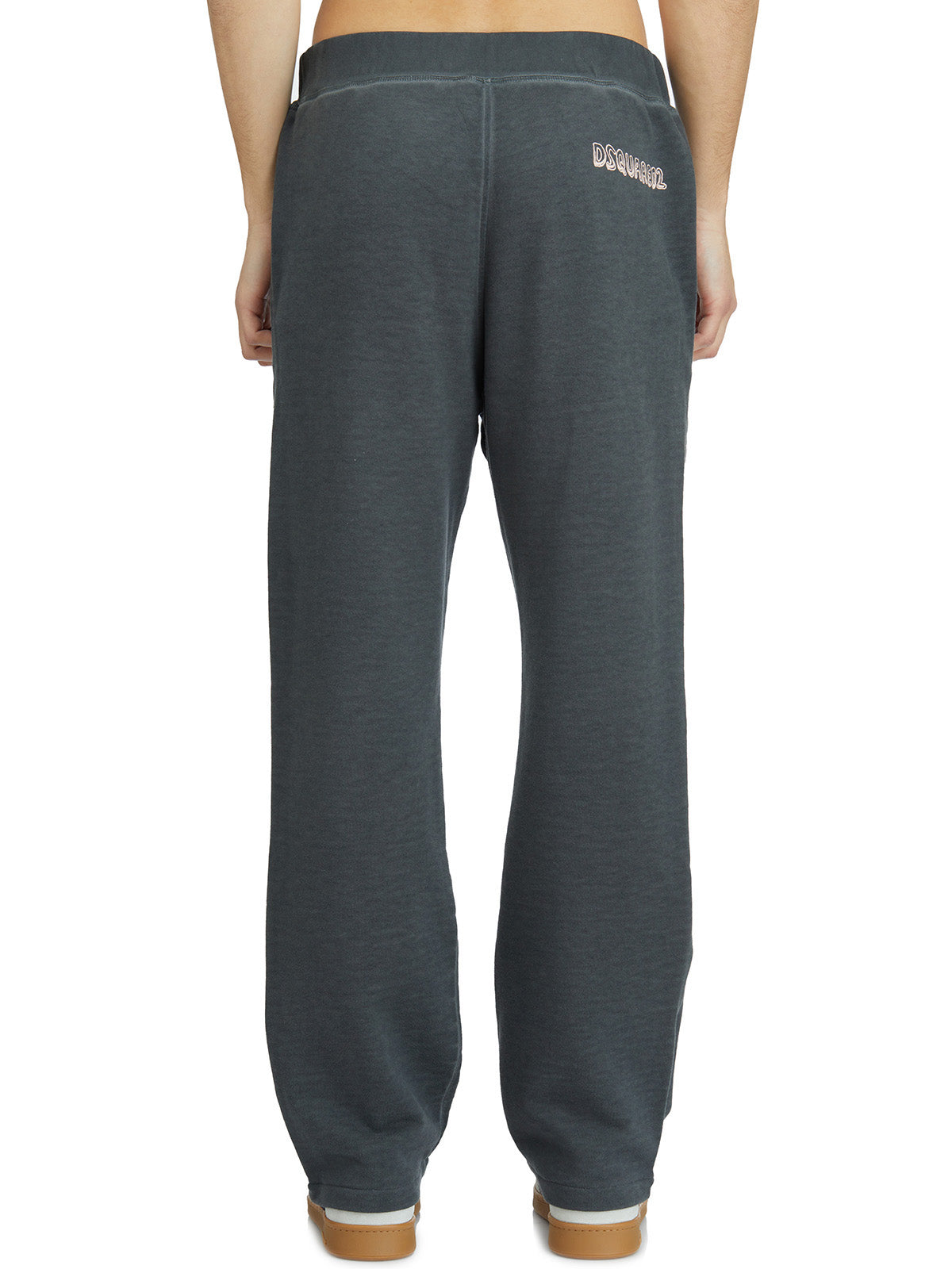 DSQUARED2 Men's Cotton Gym Pants with Side Pockets and Logo - Size M