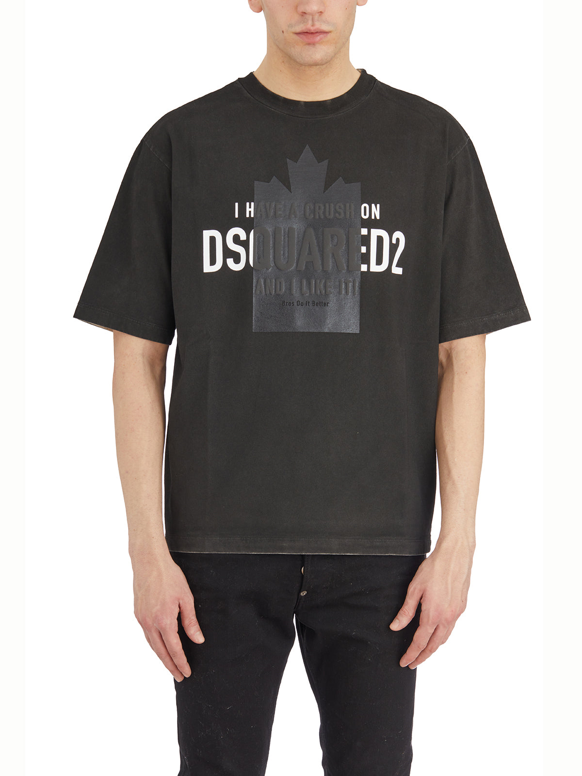 DSQUARED2 Men's Roundneck Printed Cotton T-Shirt - Size M