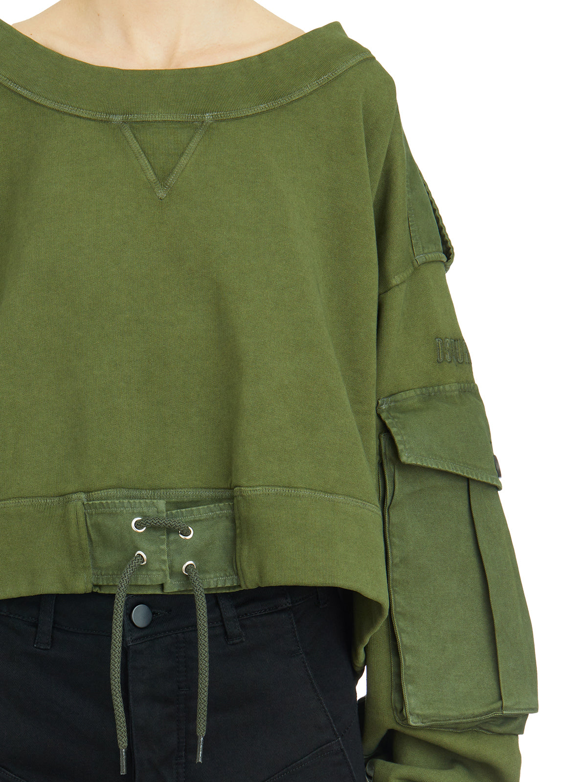 DSQUARED2 Multi-Pocket Crewneck Sweatshirt - Size 40