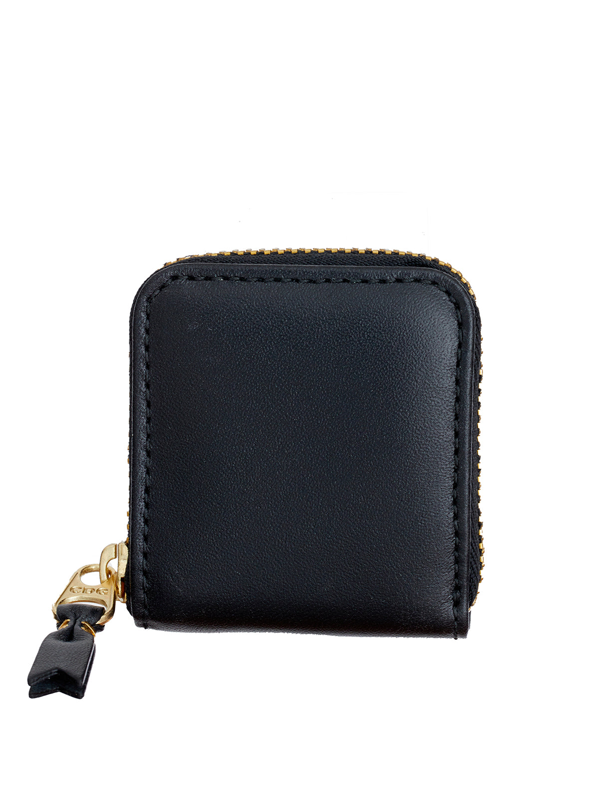 COMME DES GARÇONS WALLET Mini Leather Coin Purse with Zip Closure