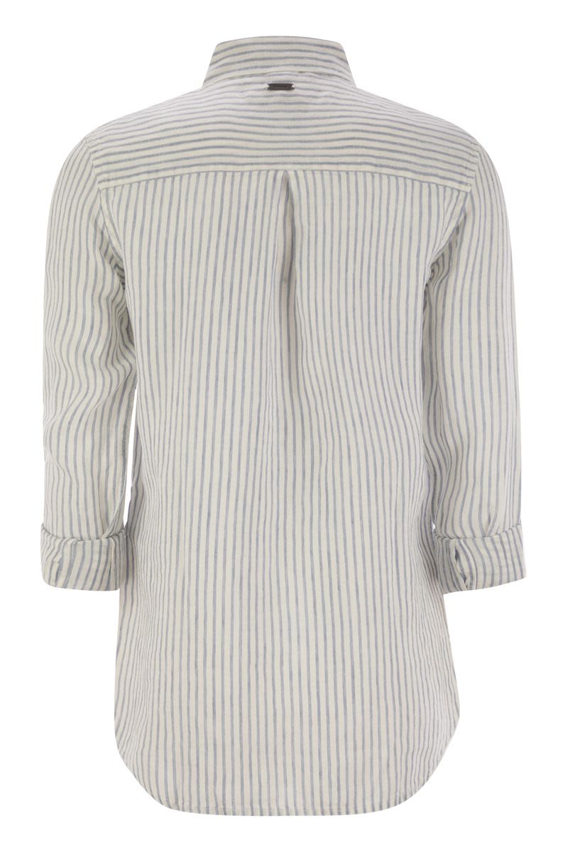 BARBOUR Linen Striped Shirt - Relaxed Fit