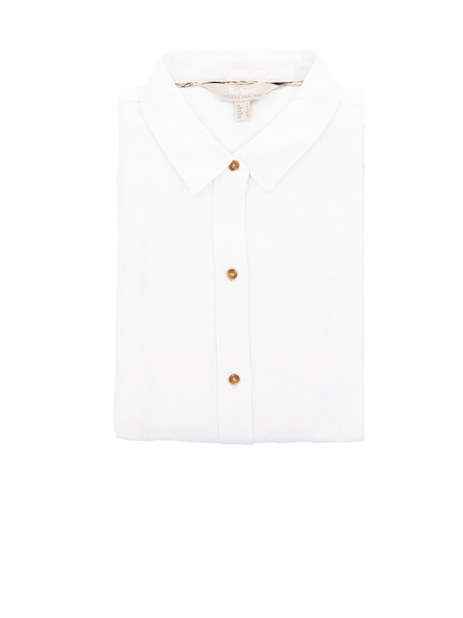 BARBOUR Classic Women's White Shirt with Safari Dress Tartan