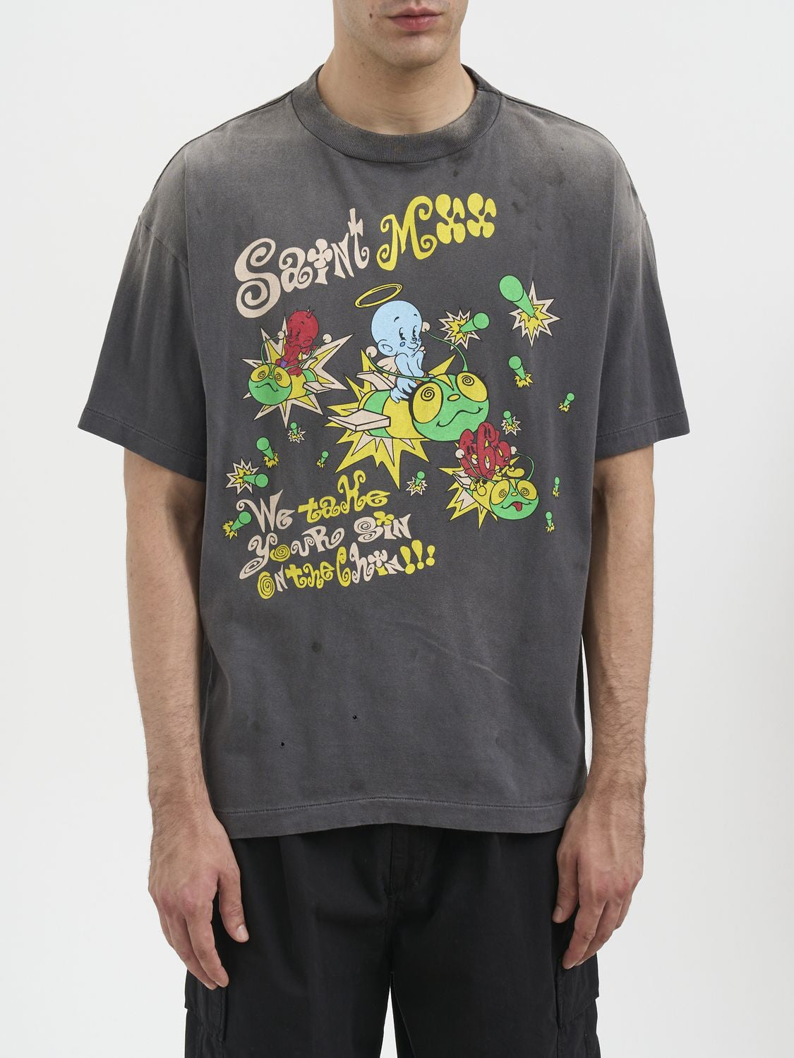 SAINT MXXXXXX Stylish Graphic T-Shirt - Size L