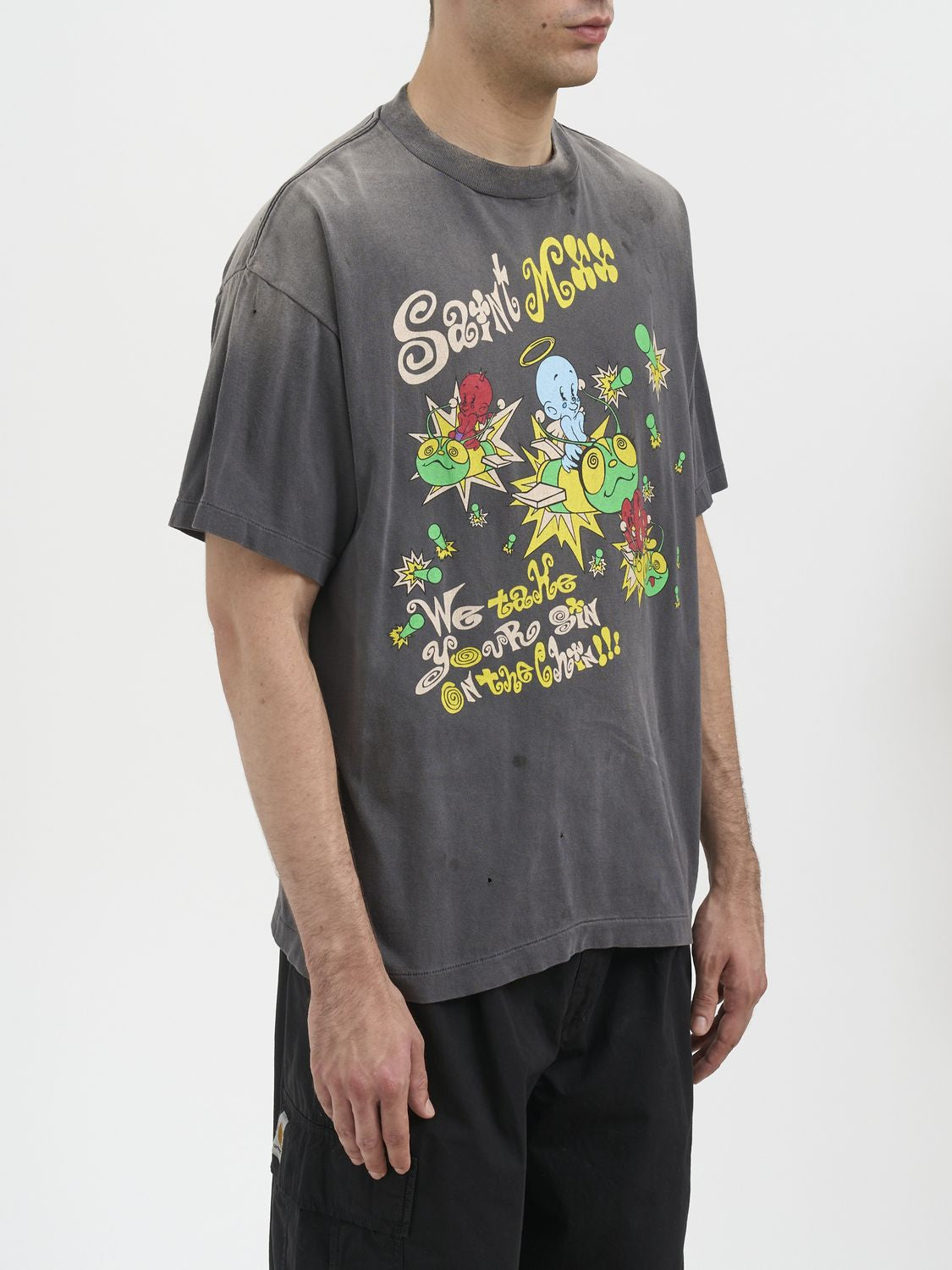 SAINT MXXXXXX Stylish Graphic T-Shirt - Size L