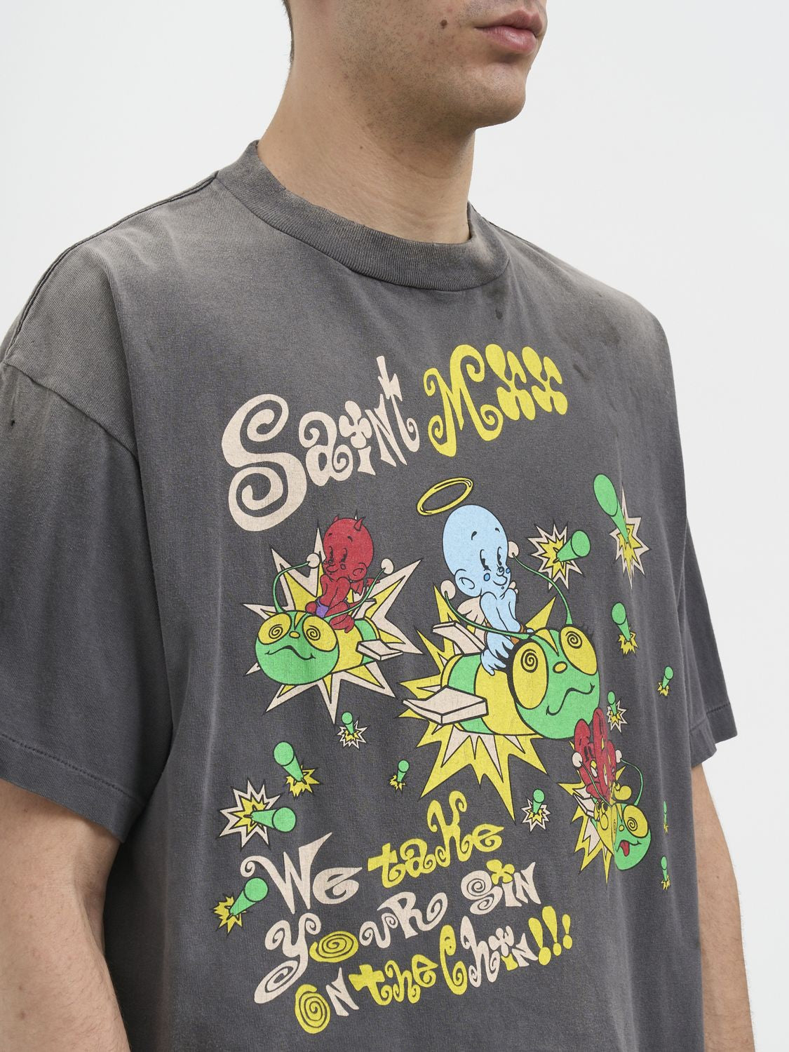 SAINT MXXXXXX Stylish Graphic T-Shirt - Size L