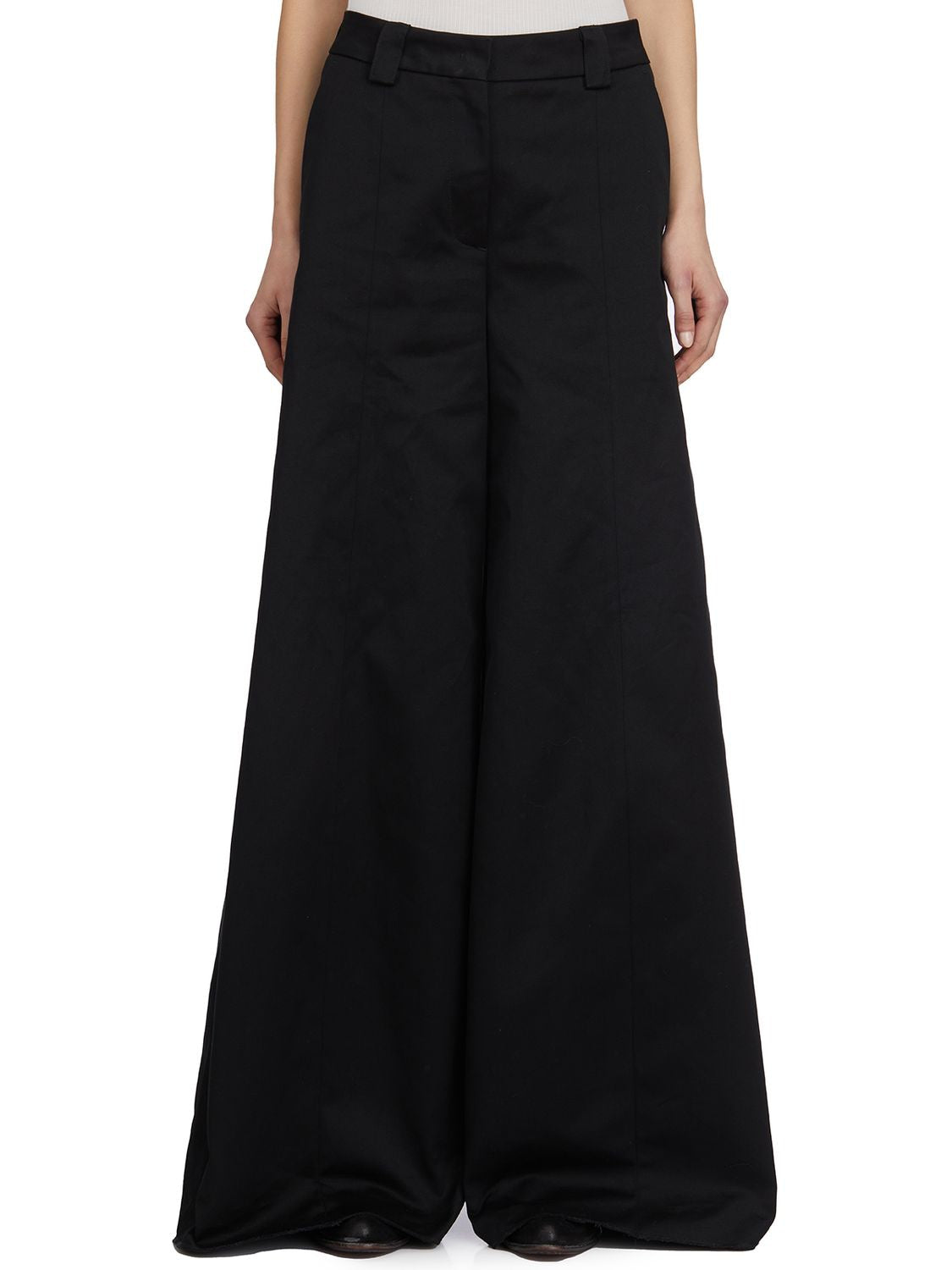 THE LATEST Wide-Leg Gabardine Trousers in Size 40