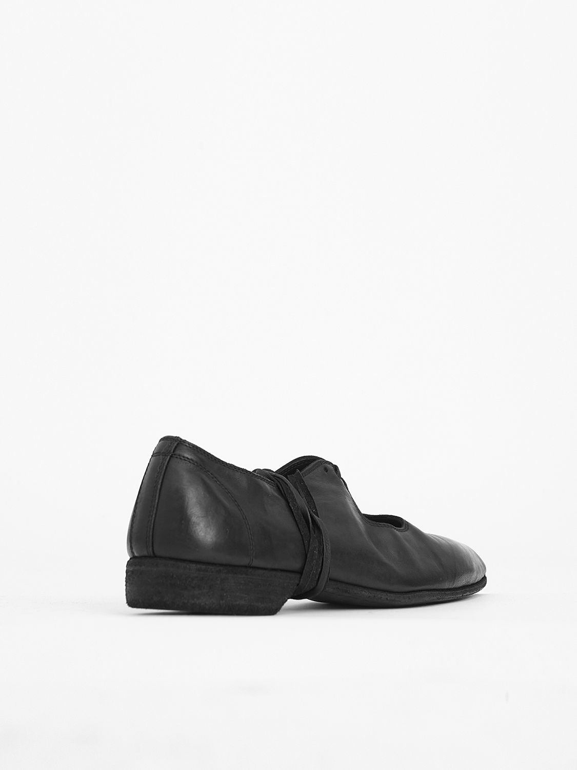 GUIDI Leather Lace-Up Shoe
