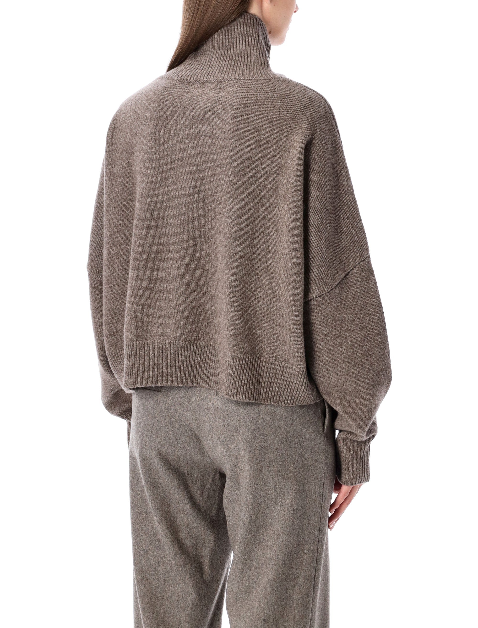 LOULOU Wool-Cashmere Stand Collar Sweater - Women's S