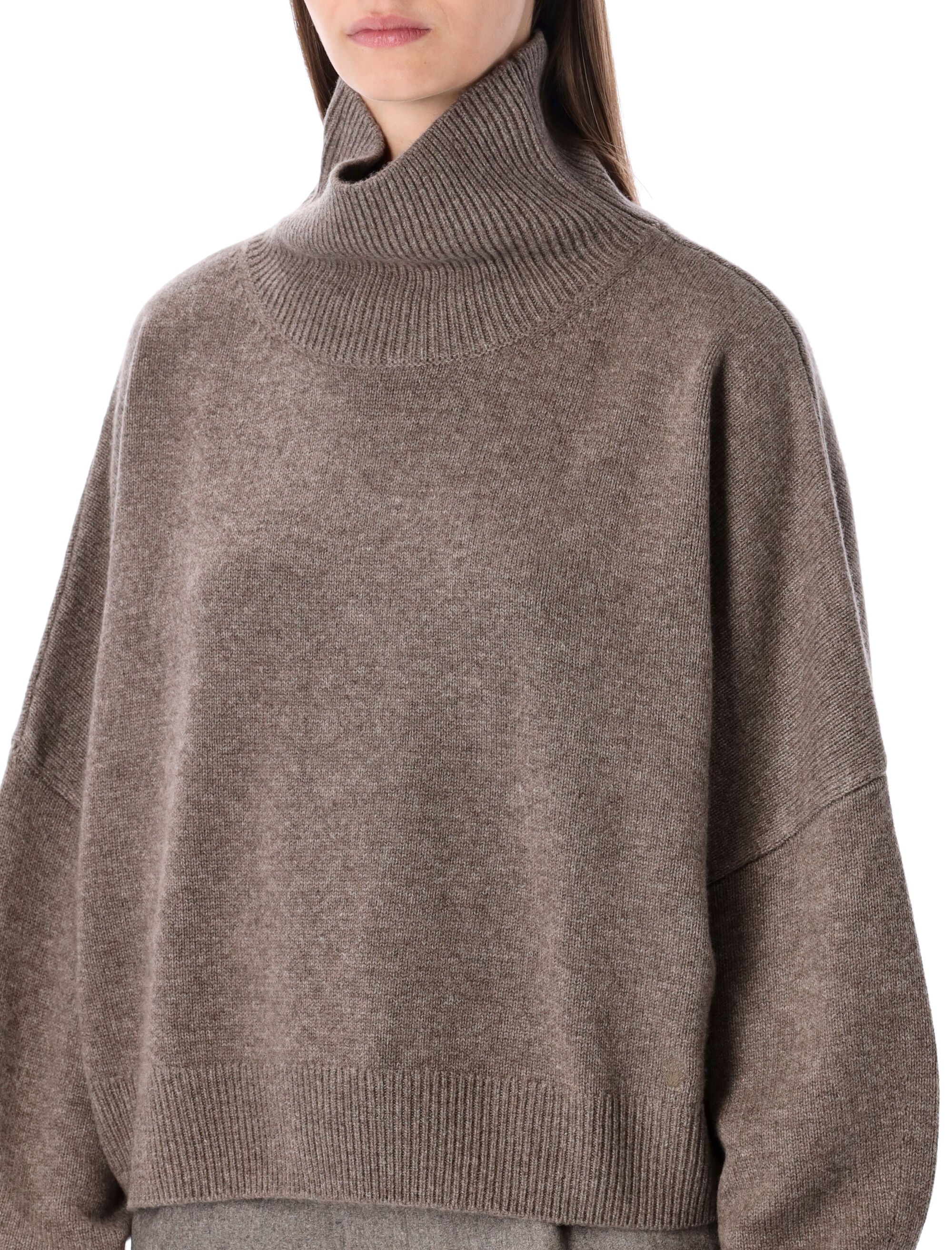 LOULOU Wool-Cashmere Stand Collar Sweater - Women's S