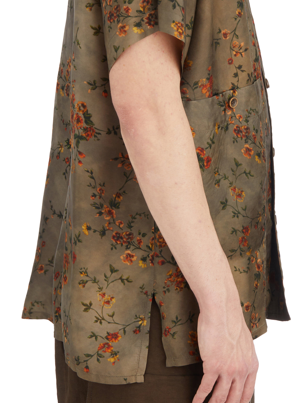 UMA WANG Men's Stylish Shirt with Cut Sleeves - Size M