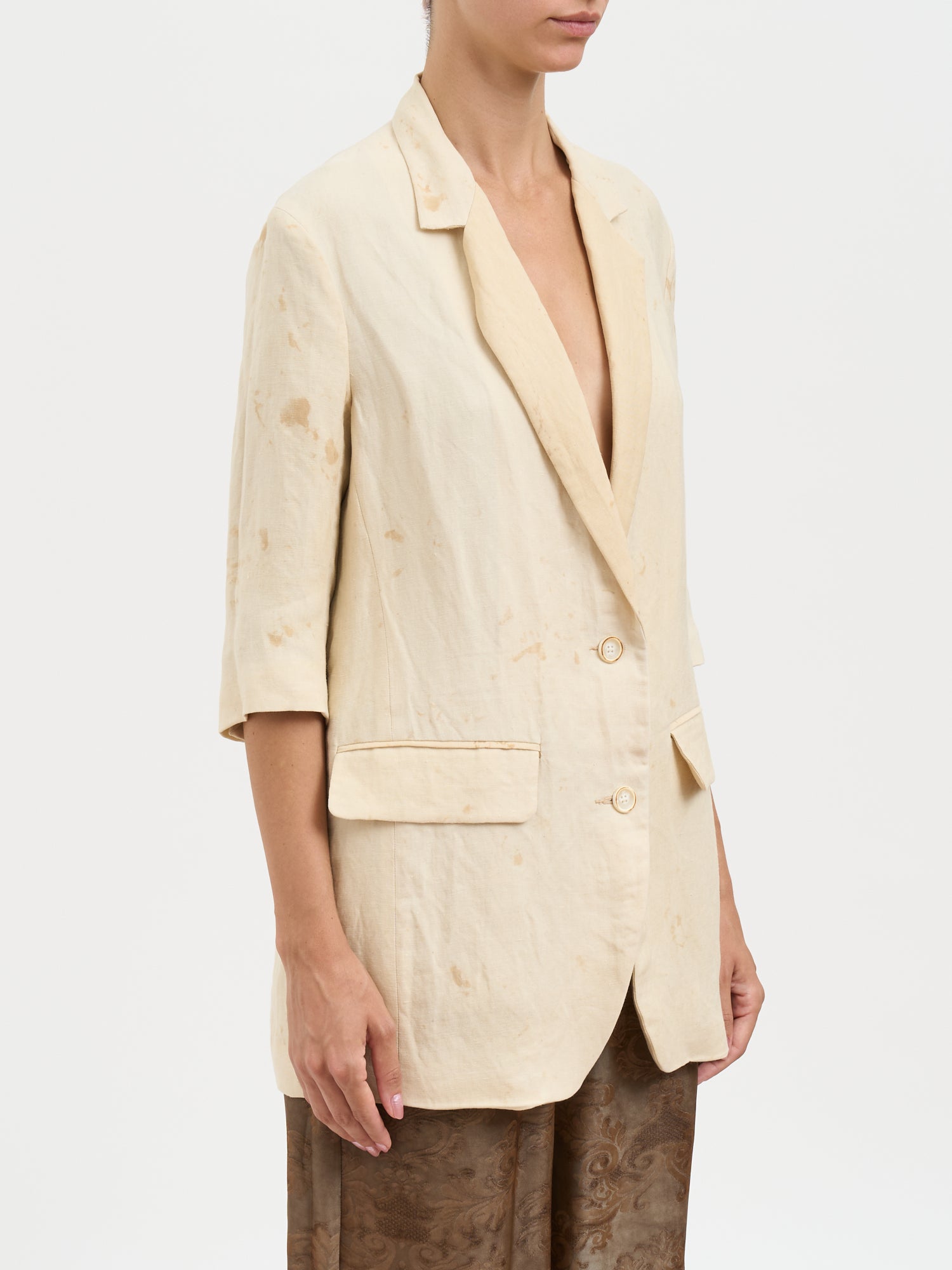 UMA WANG Kaly Linen and Cotton Jacket - Size S
