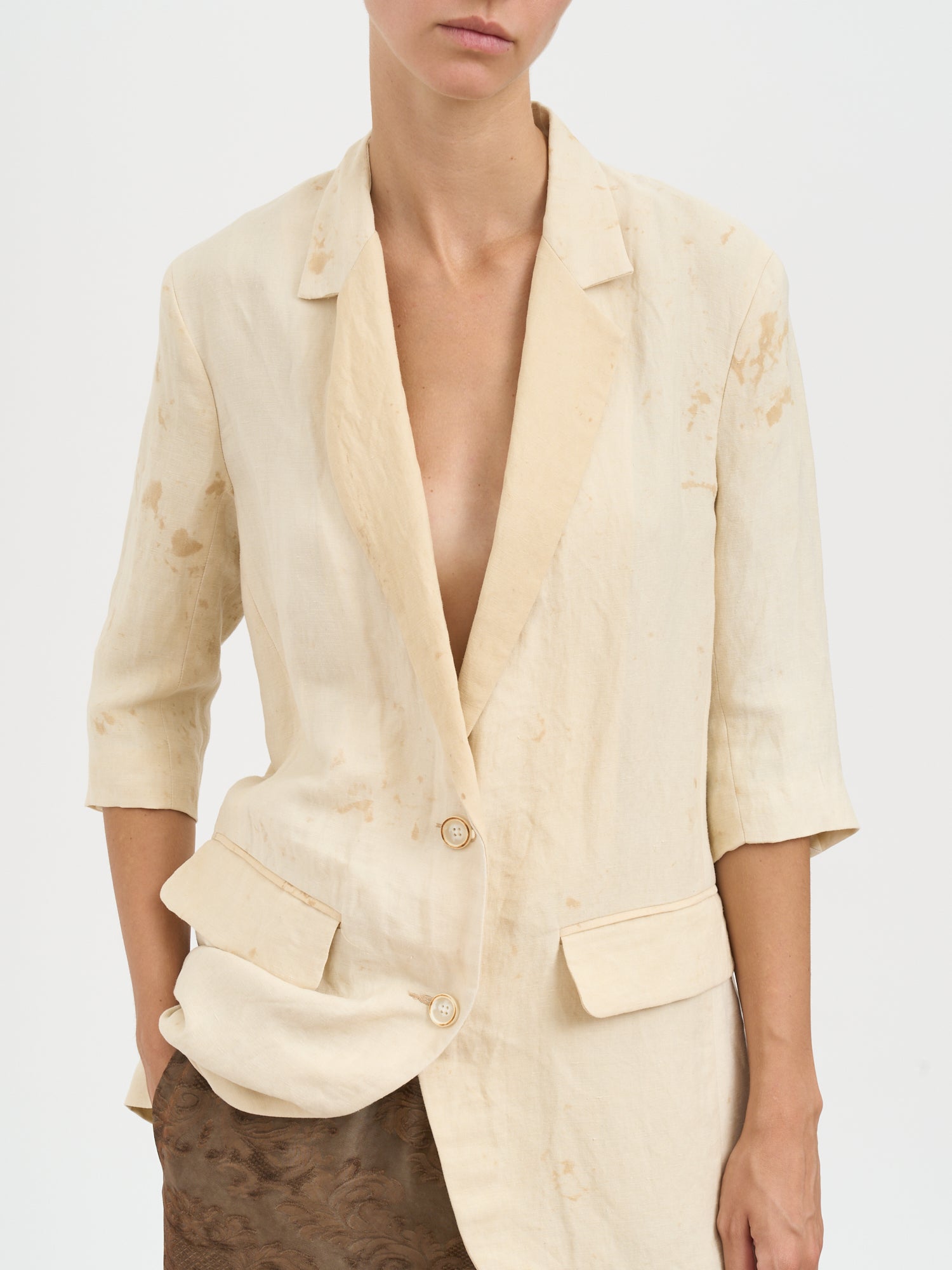 UMA WANG Kaly Linen and Cotton Jacket - Size S