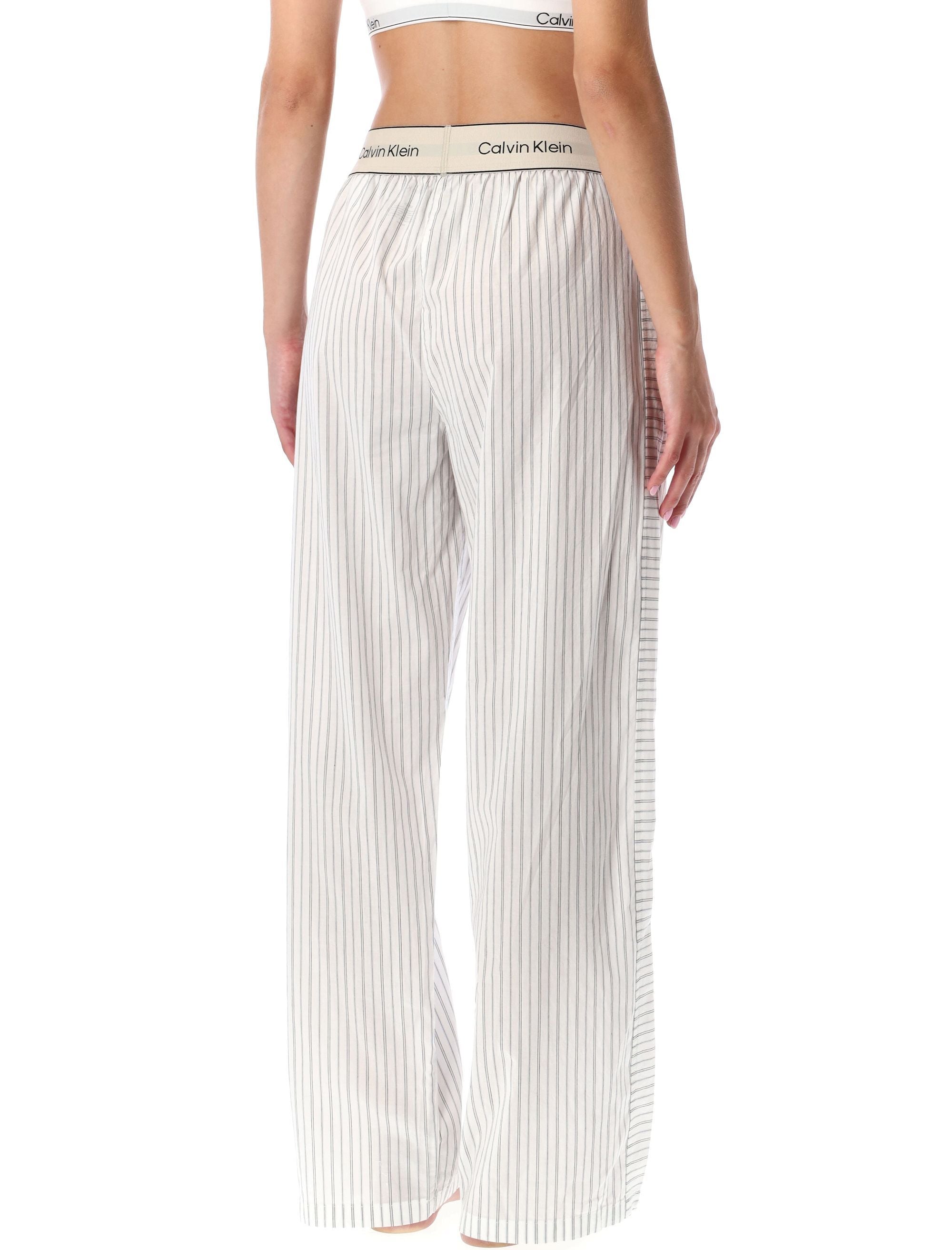 CALVIN KLEIN Striped Cotton Pajama Pants - Regular Fit