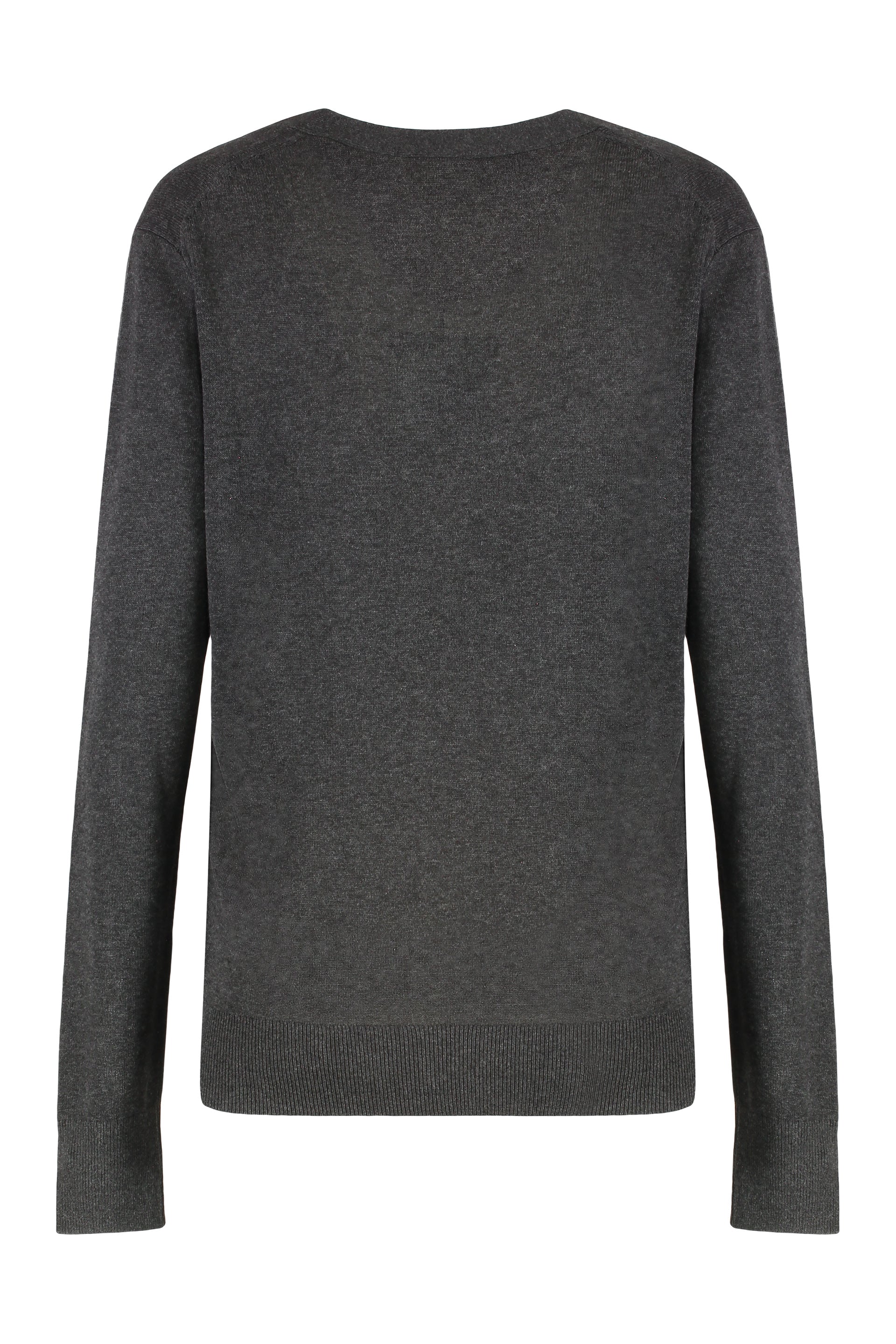 CALVIN KLEIN Ribbed Knit Viscose Cardigan