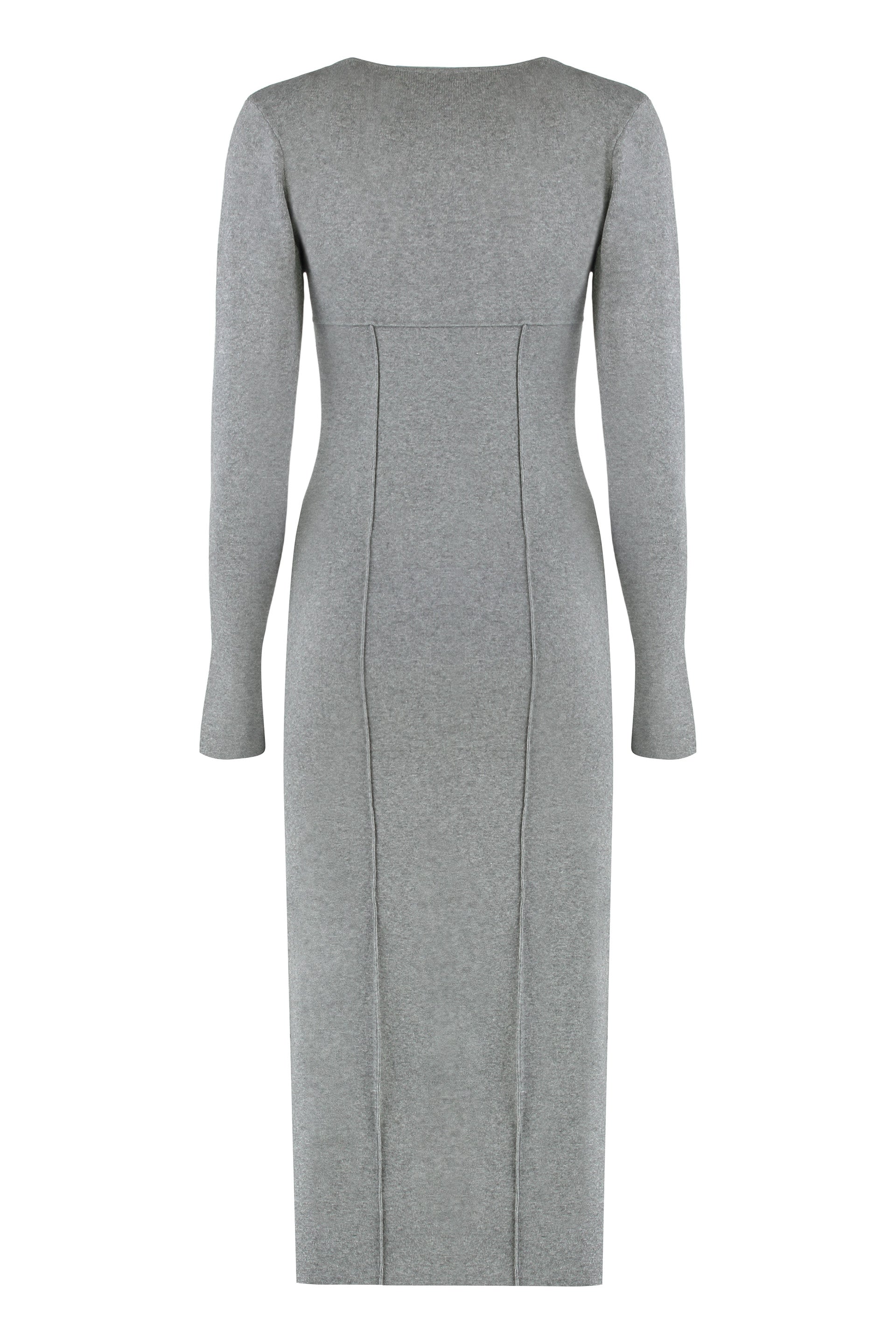 CALVIN KLEIN Elegant Midi Dress with Long Sleeves