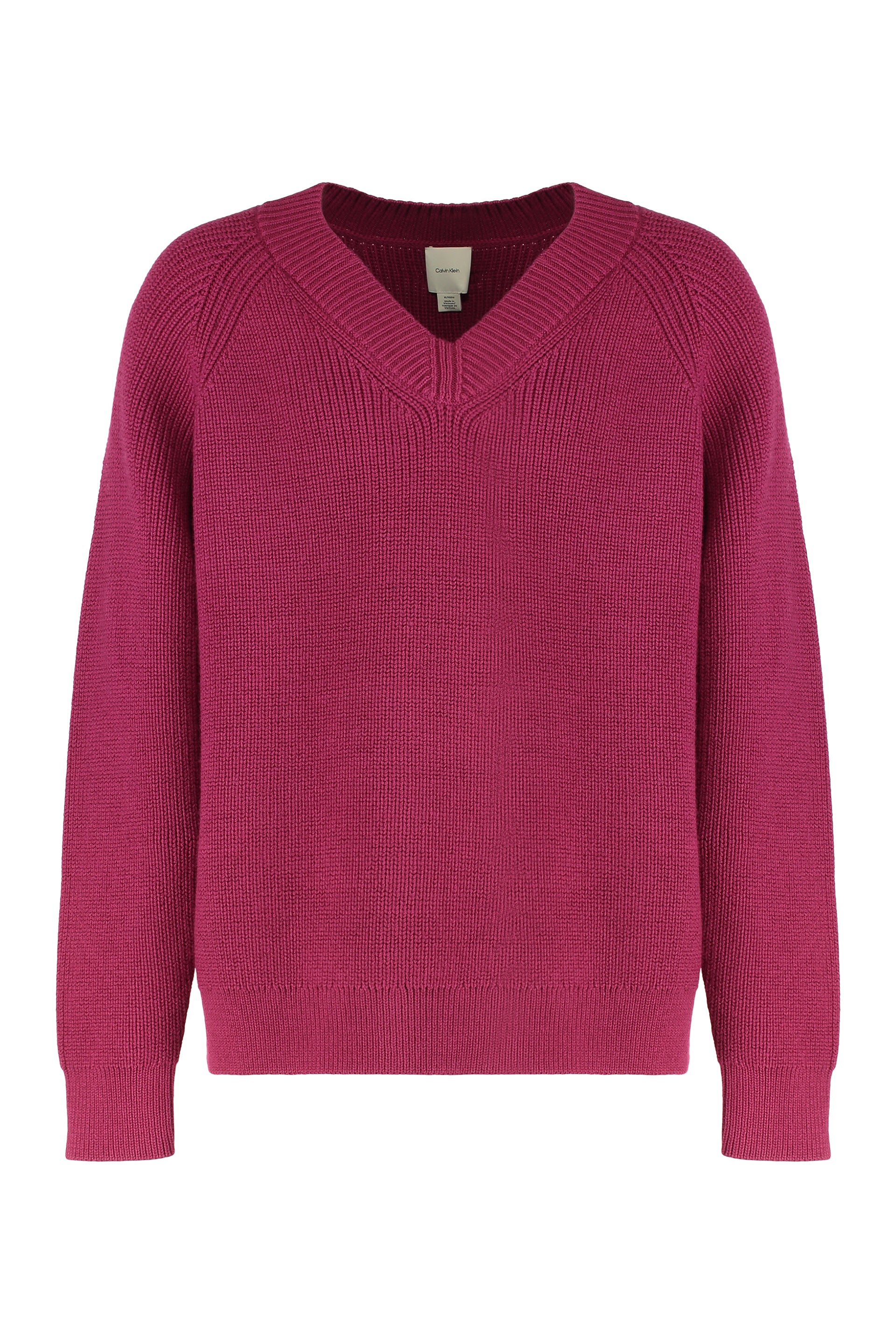 CALVIN KLEIN Men's V-Neck Mini Sweater in Mixed Wool
