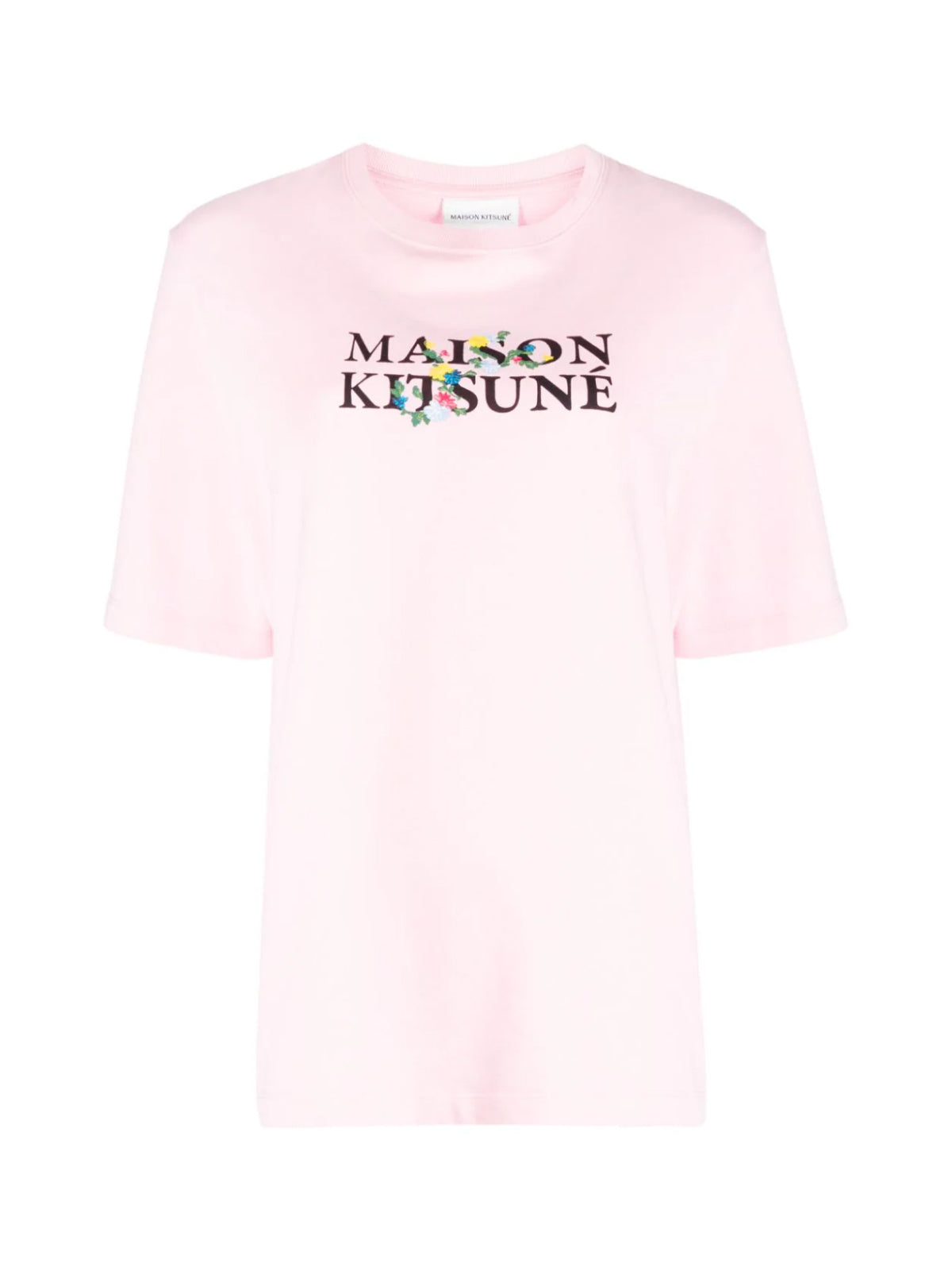 MAISON KITSUNÉ Flower Print Classic Logo T-Shirt - Short Sleeve