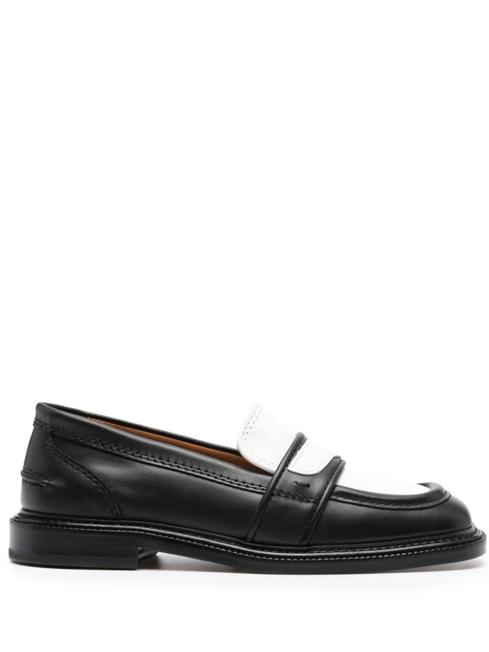 MAISON KITSUNÉ Bicolor Leather Loafers for Women