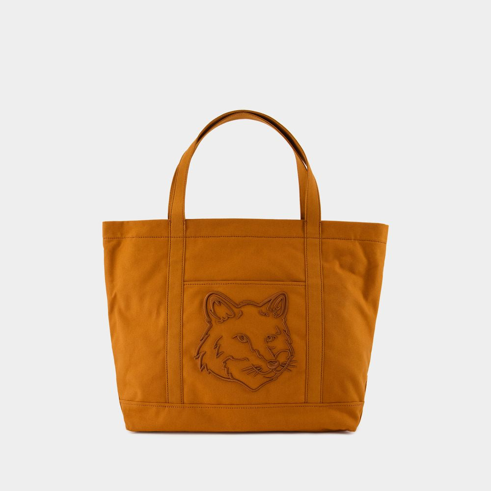 MAISON KITSUNÉ Large Fox Head Shopper Handbag