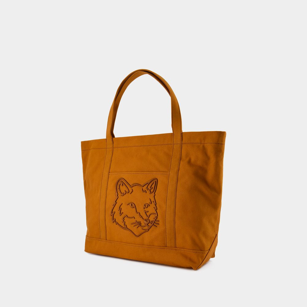 MAISON KITSUNÉ Large Fox Head Shopper Handbag