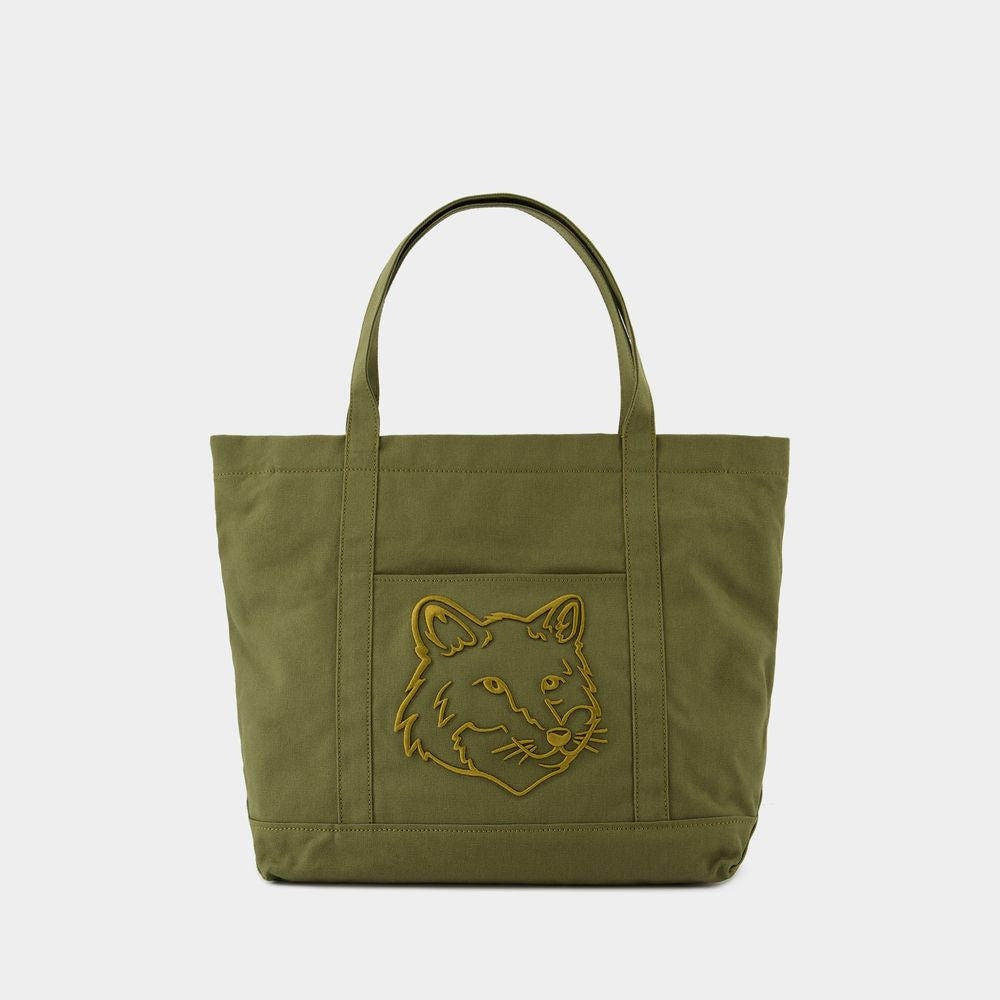MAISON KITSUNÉ Fox Head Large Shopper Handbag