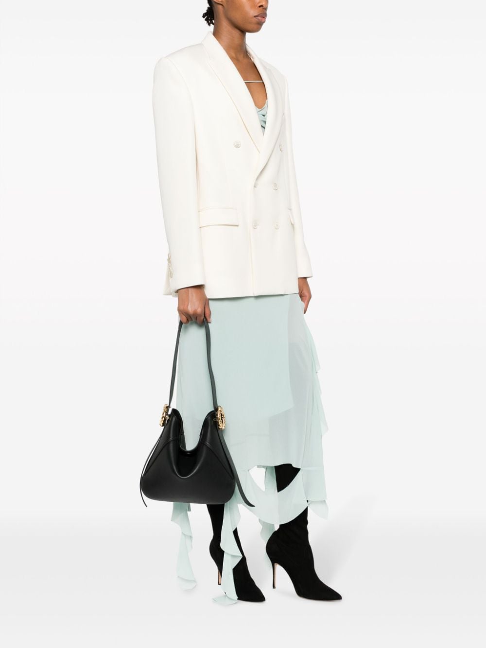 LANVIN Mini Leather Melodie Shoulder Handbag